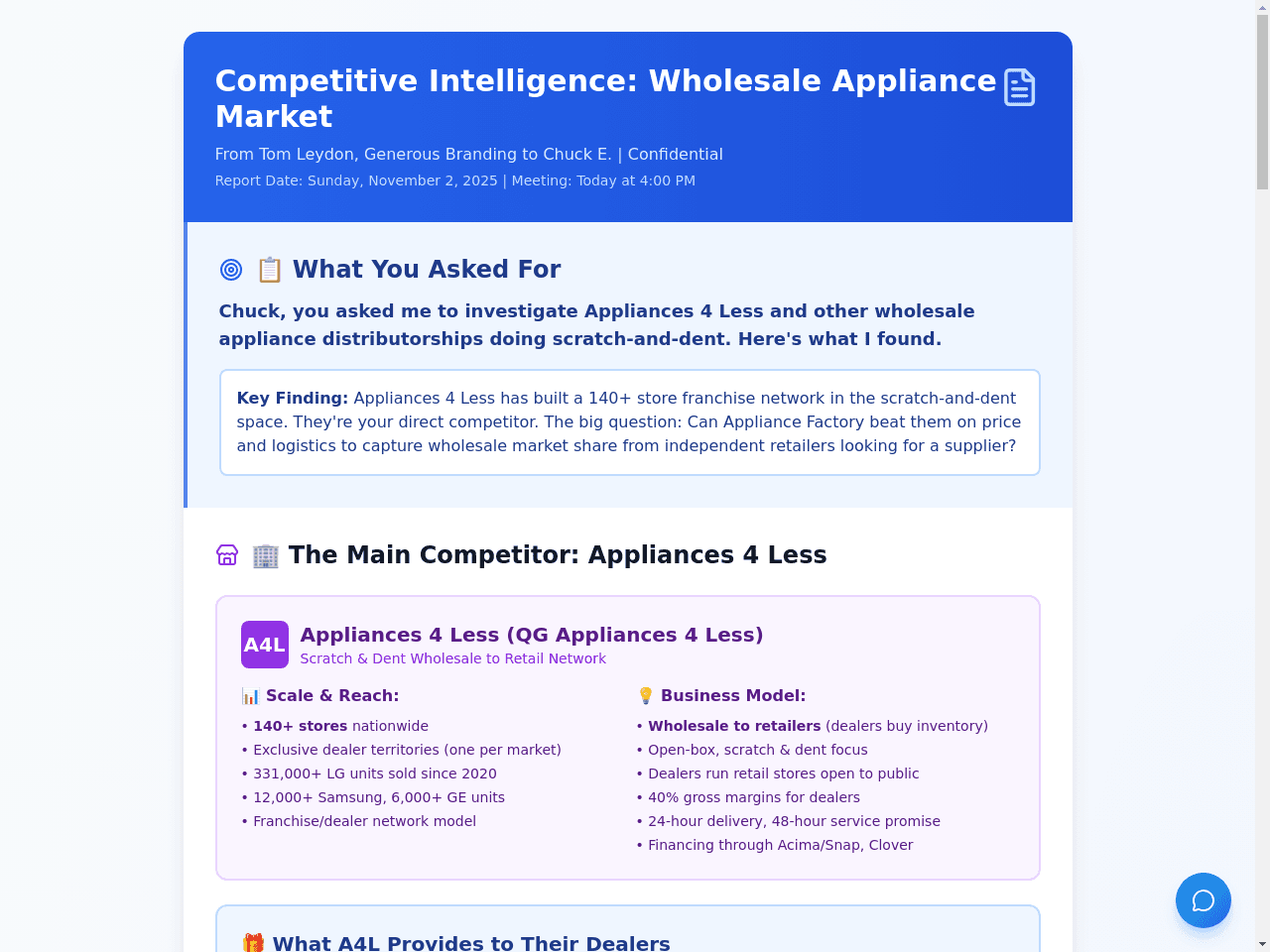 Appliance Insight Dashboard