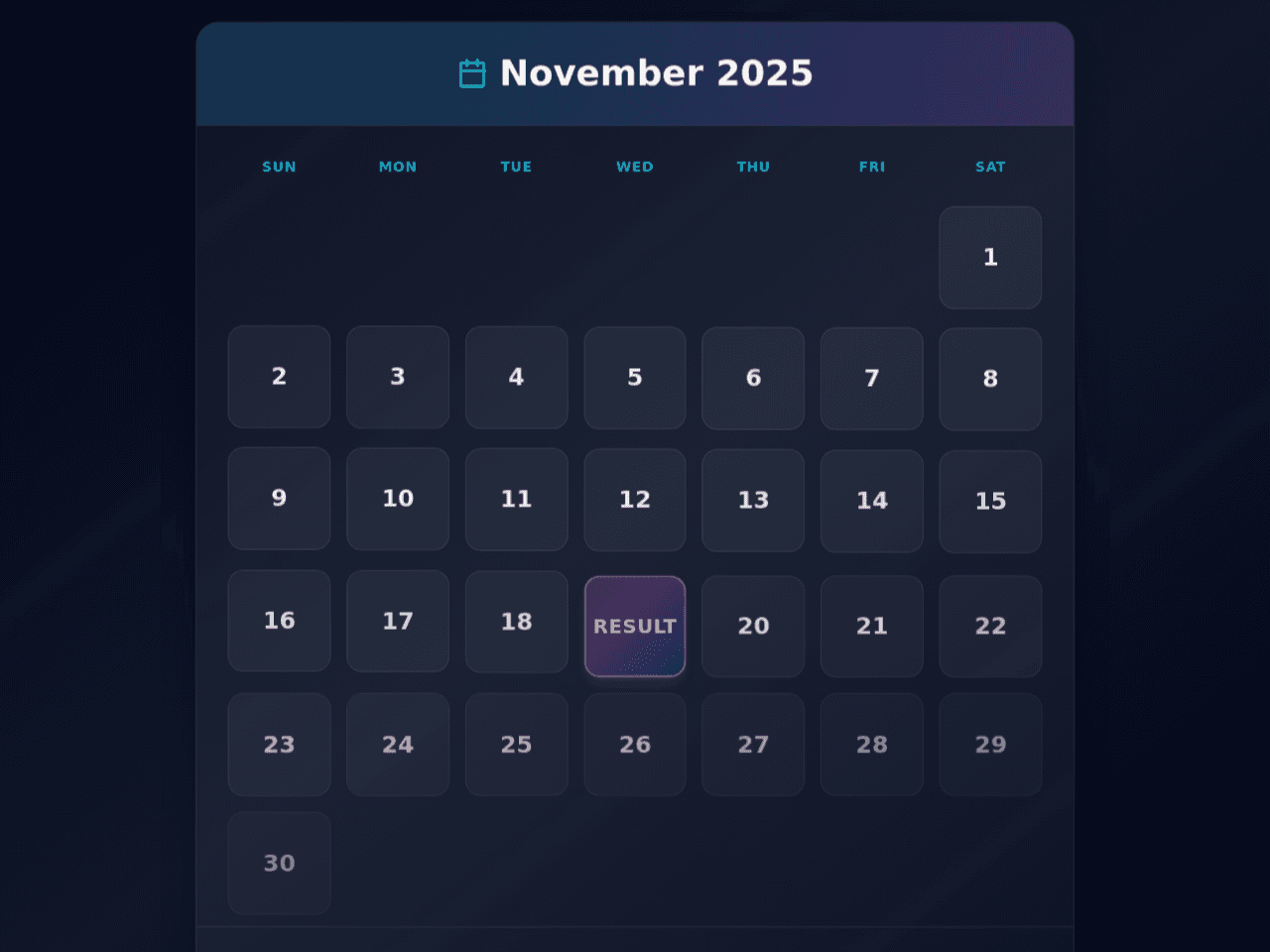 Result Calendar Studio