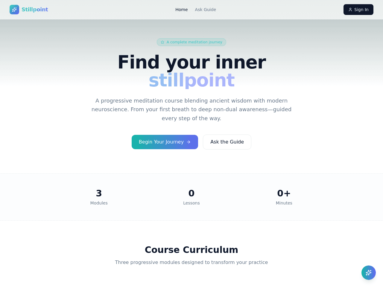 Meditation Course Portal