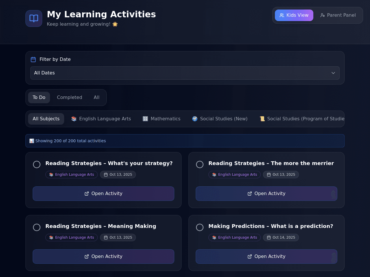 Study Link Tracker