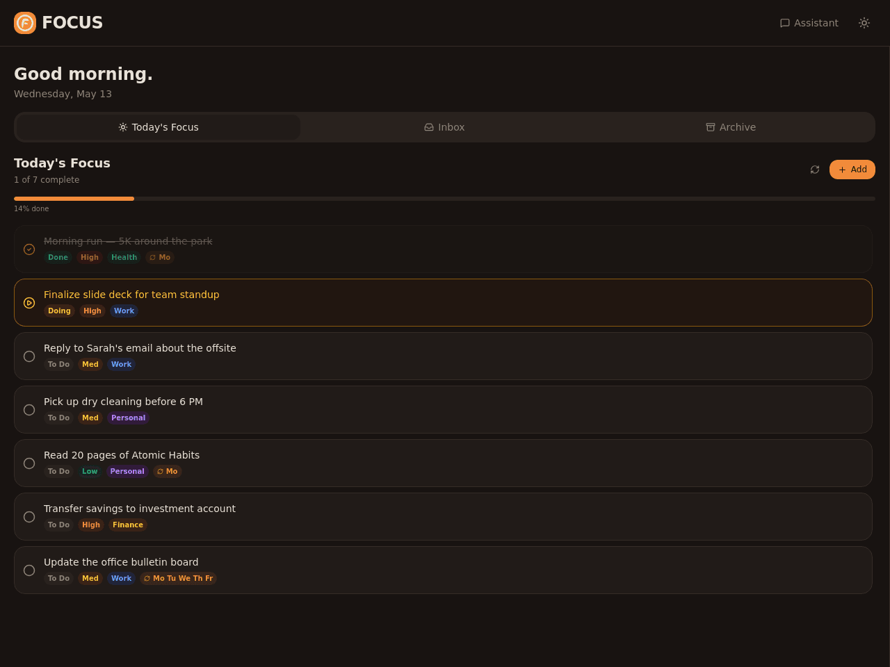FOCUS Task App