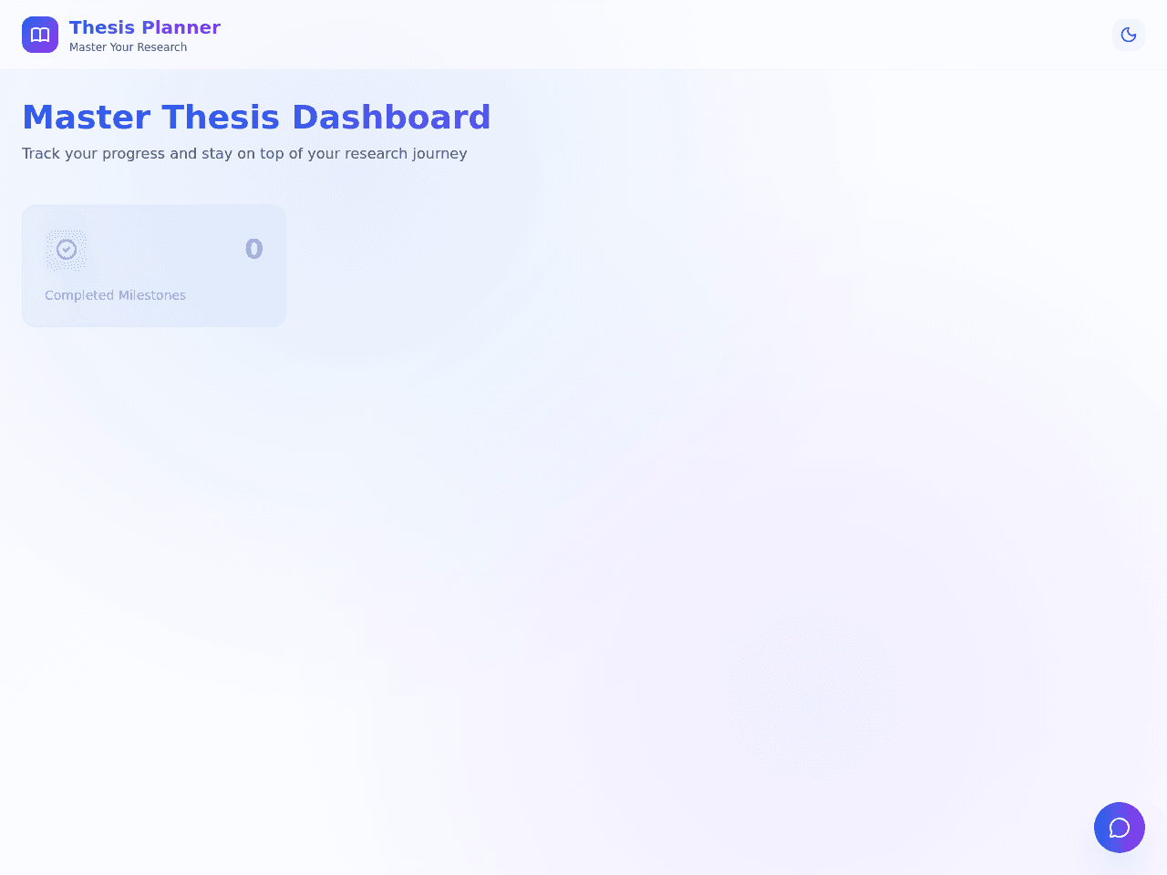 Thesis Planner Pro
