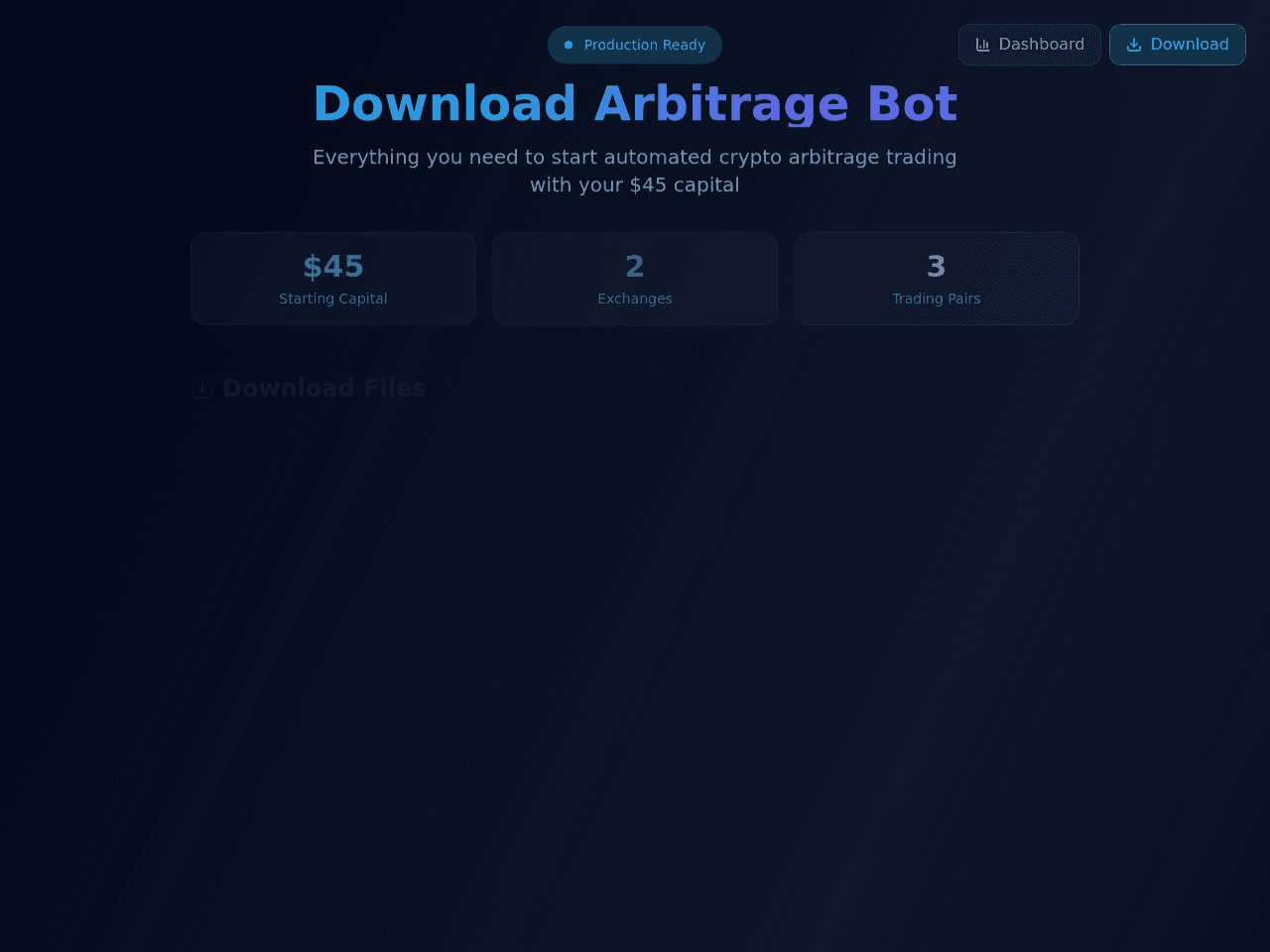Arbitrage Dashboard
