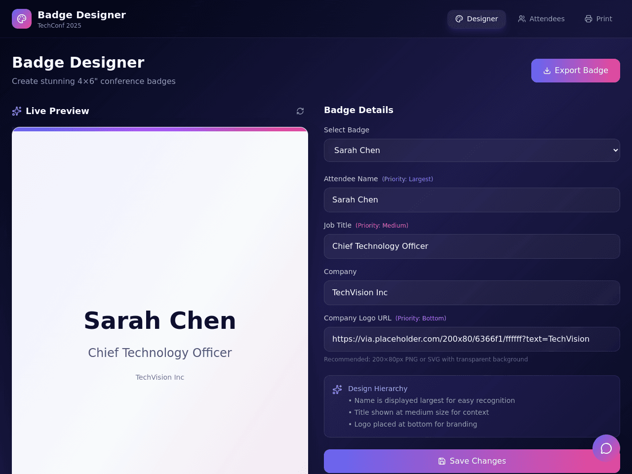 Badge Designer Pro