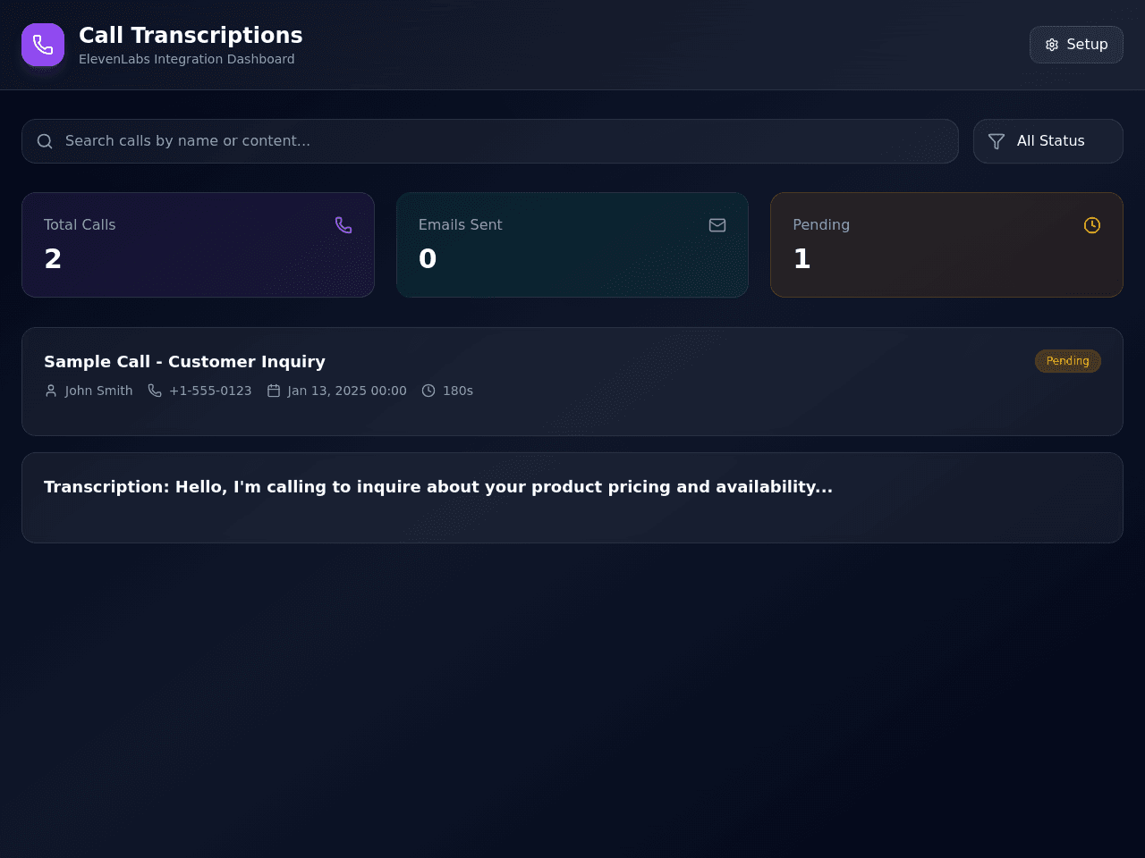 Call Transcript Portal
