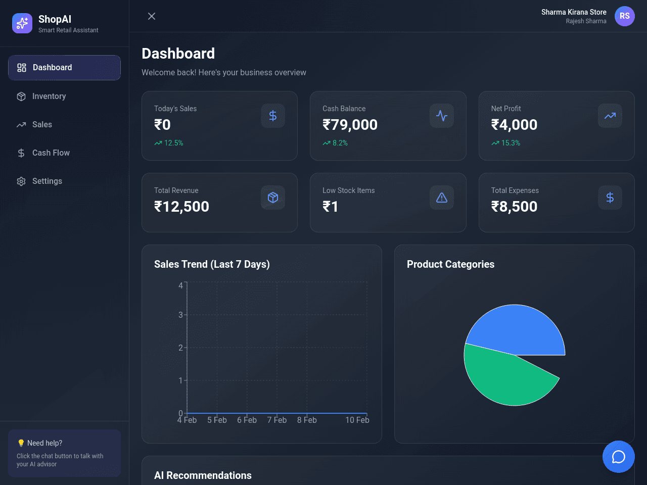 ShopAI Vision Portal