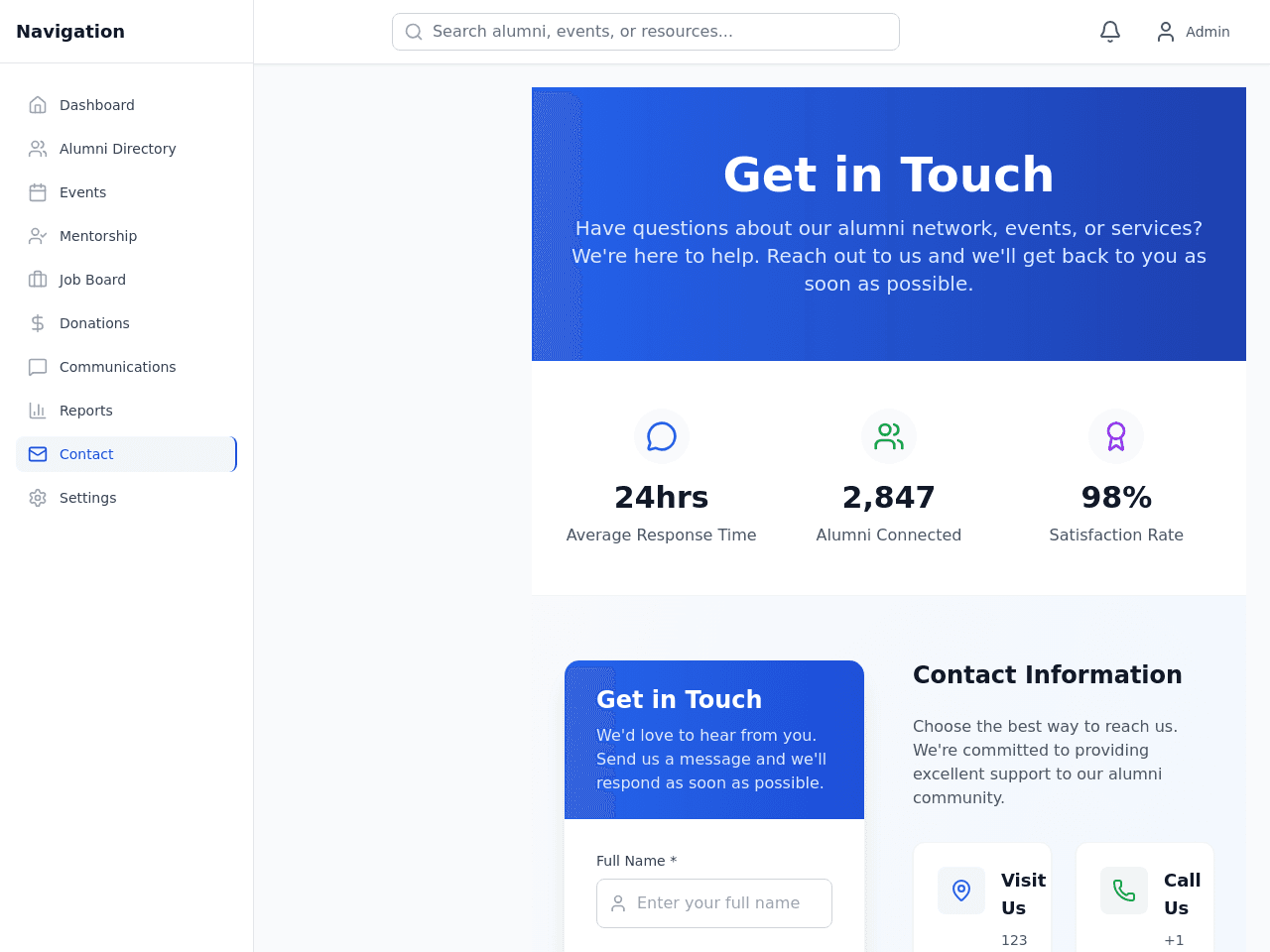 Alumni Connect Portal