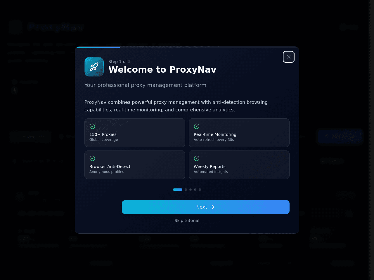 Proxy Navigator Portal