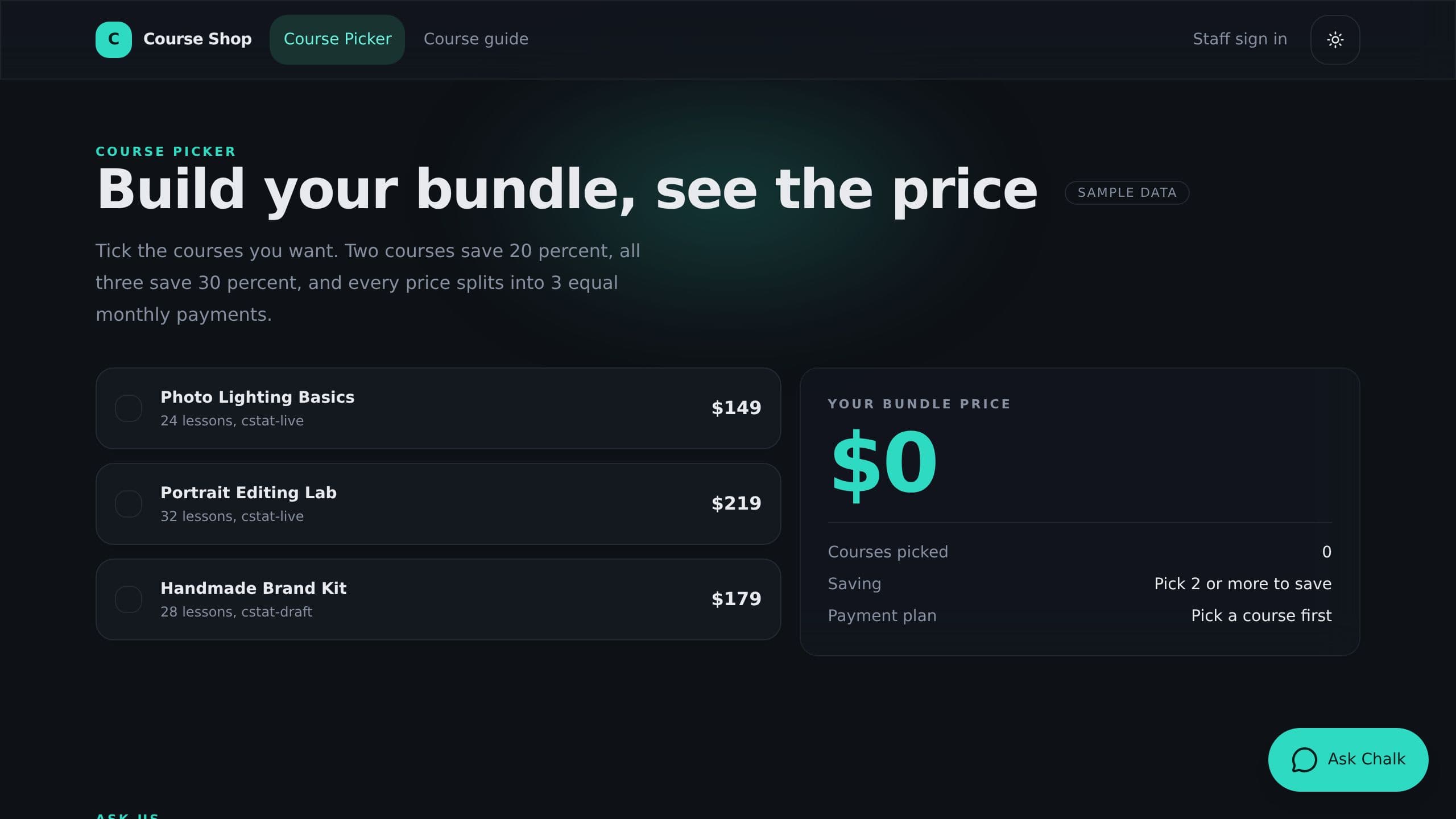 Online Course Business Dashboard preview