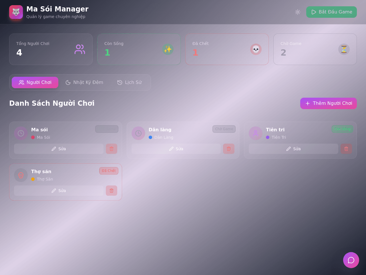 Werewolf Game Manager