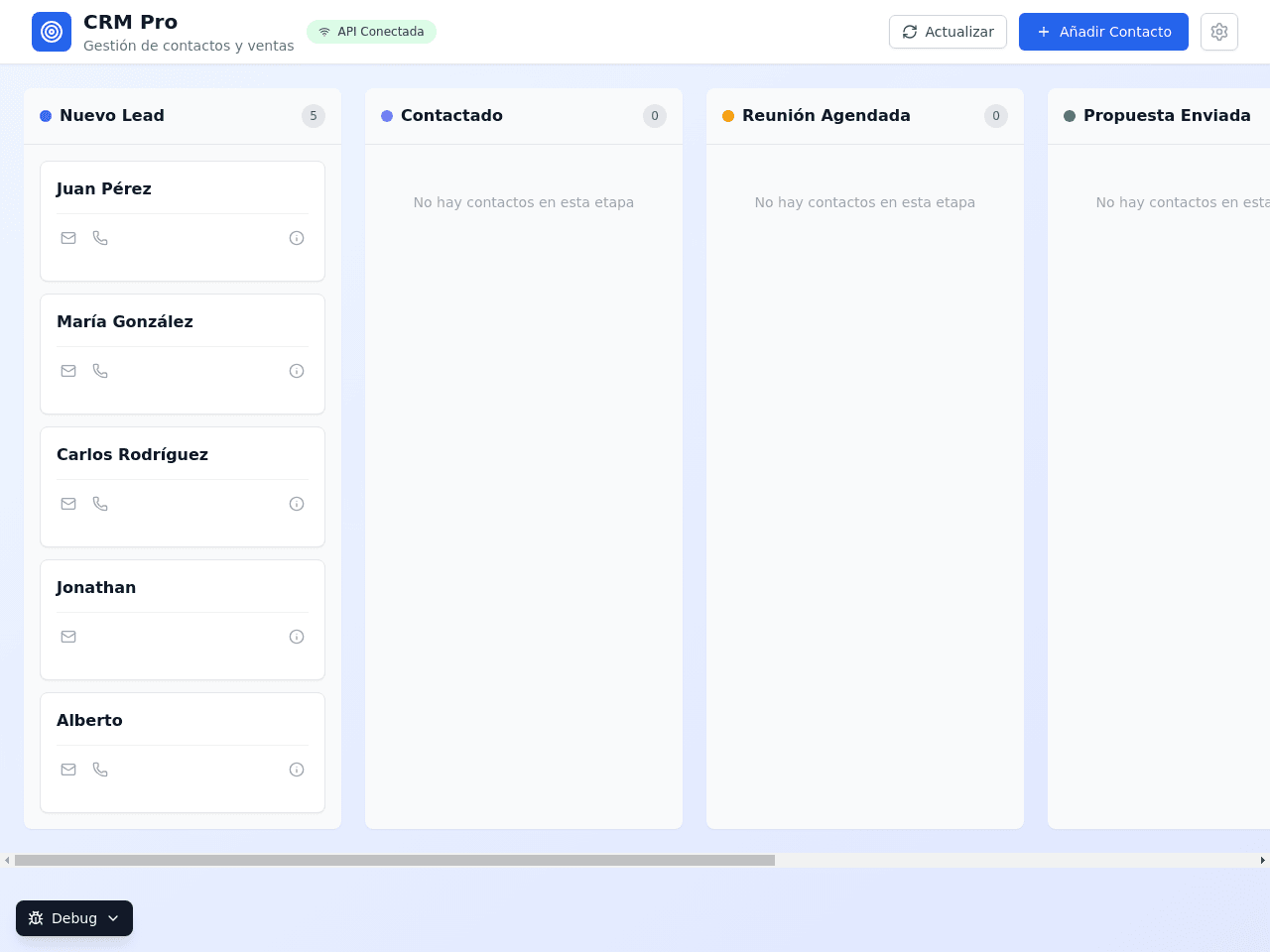 CRM Pro con Kanban