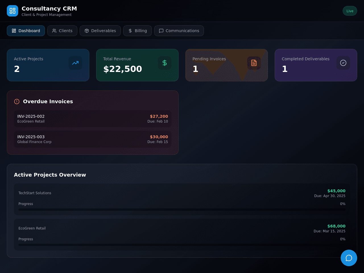 Consultant Dashboard Pro