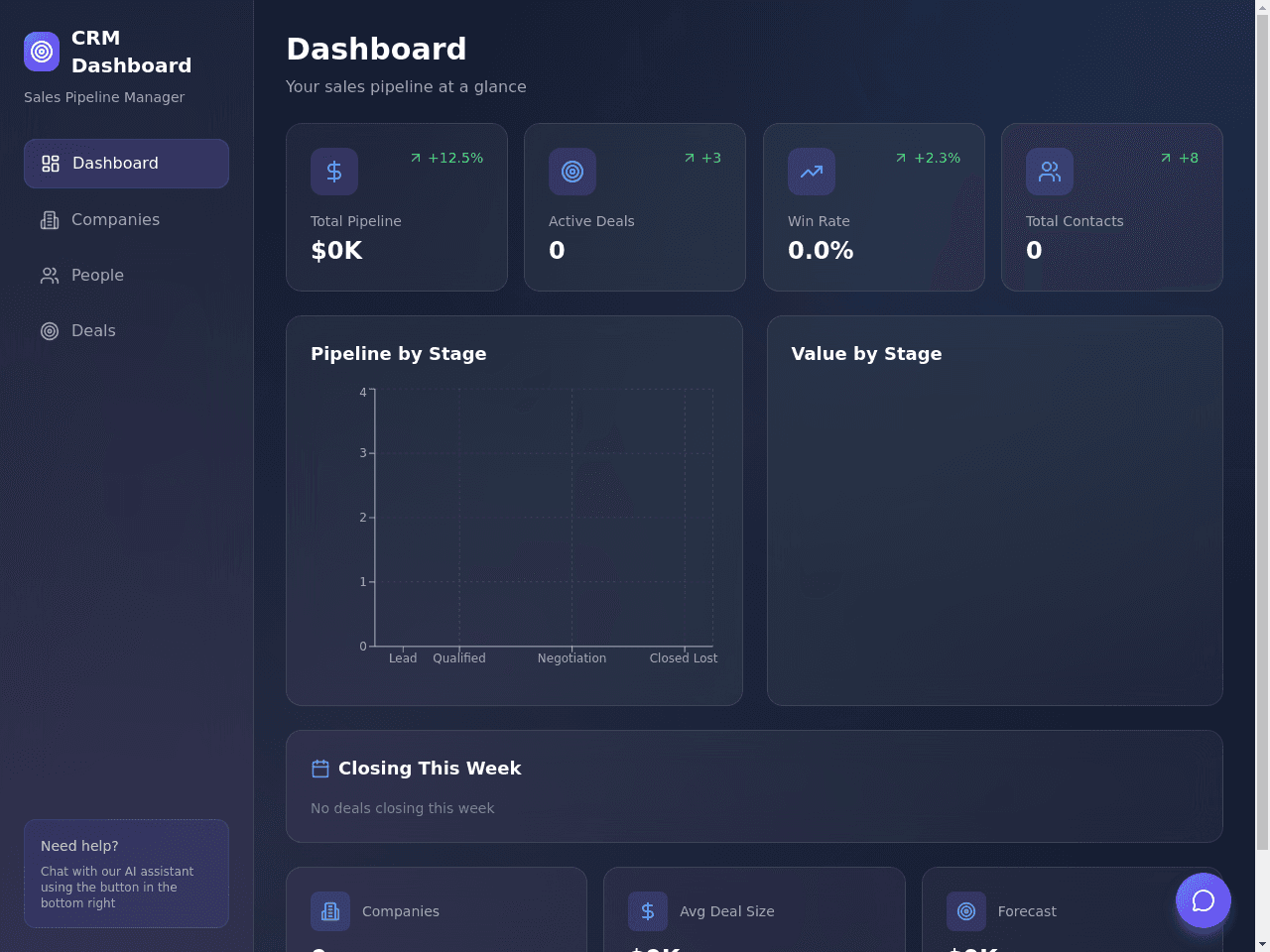 CRM Dashboard Studio