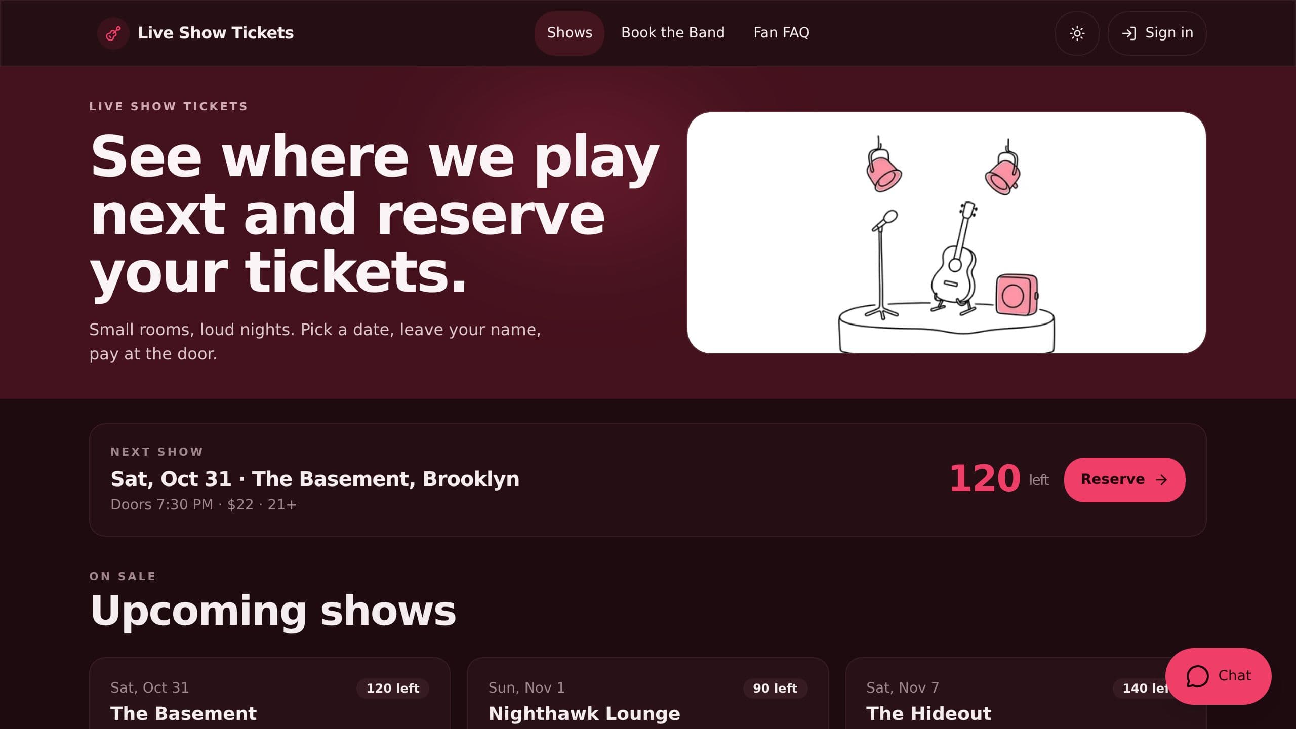 Live Show Tickets preview
