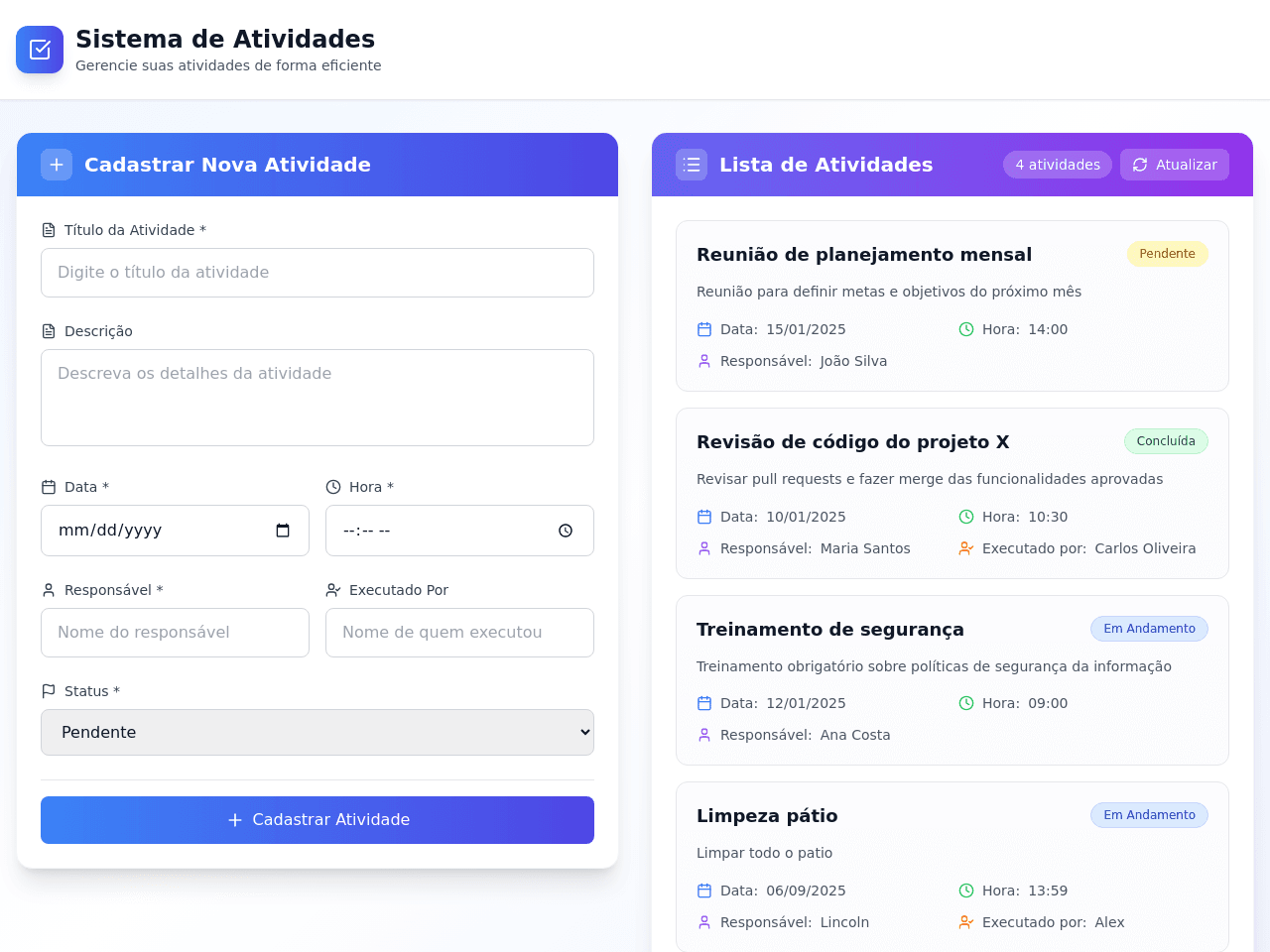 Activity Form Creator