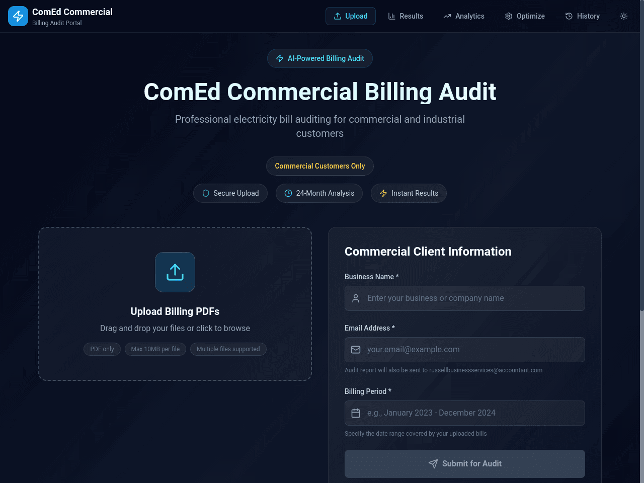Billing Audit Portal