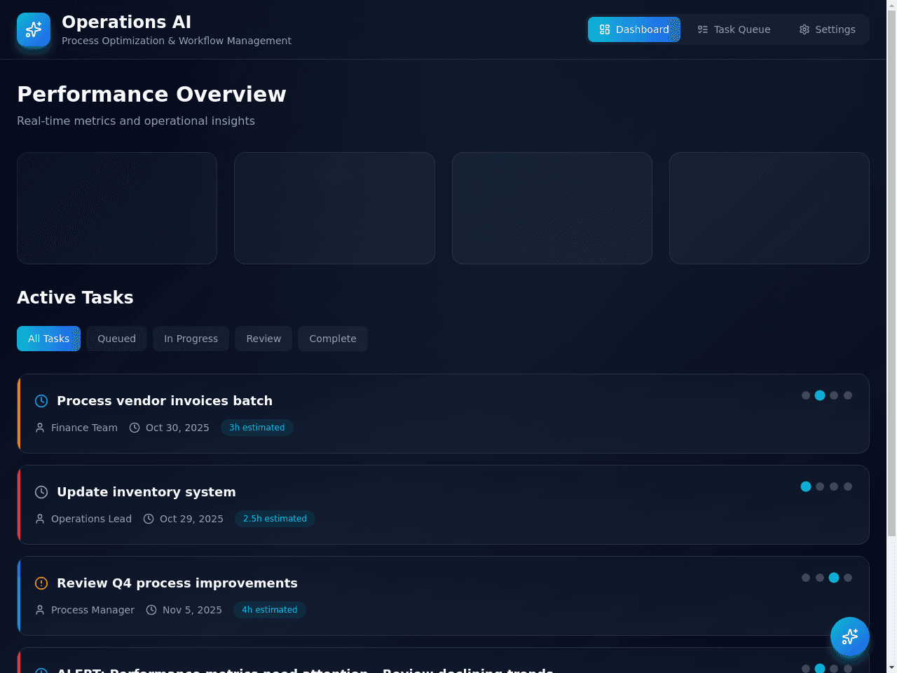 Operations Flow Dashboard
