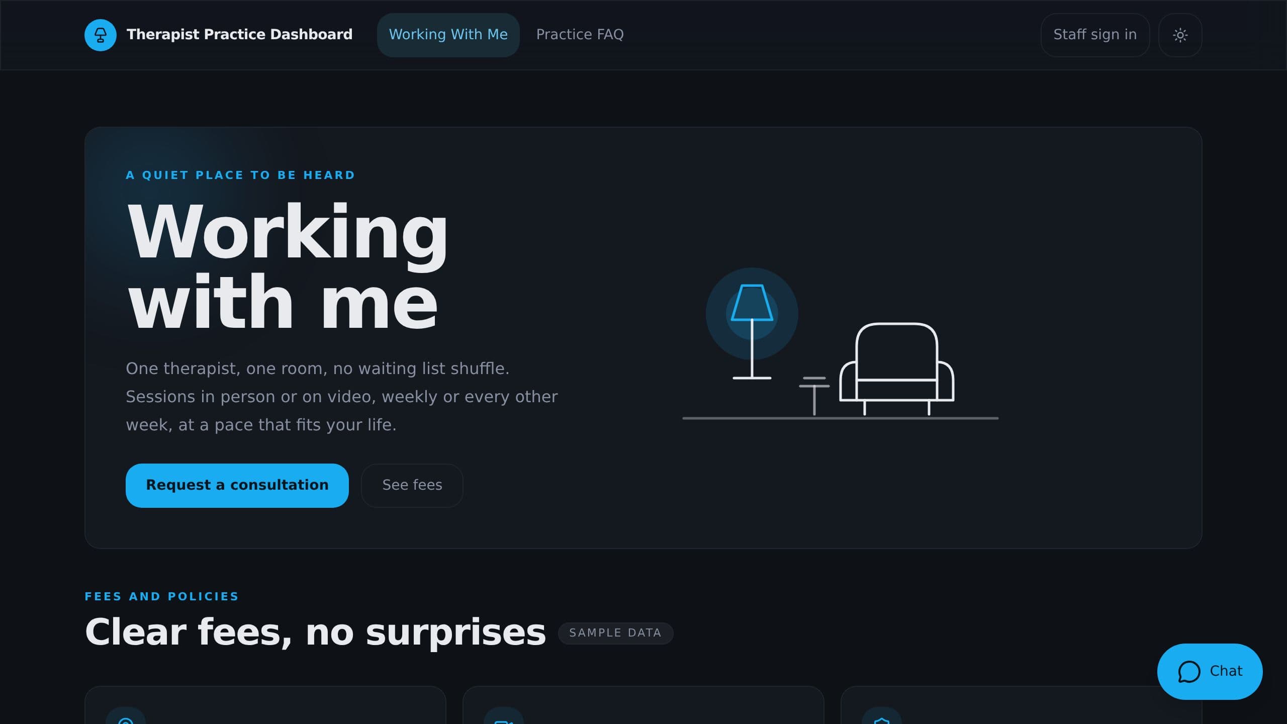 Therapist Practice Dashboard preview