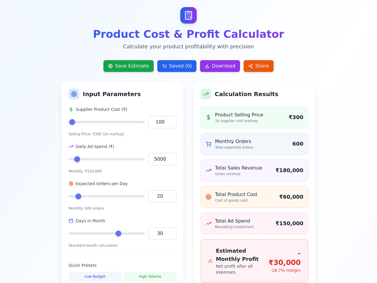 Profit Calc