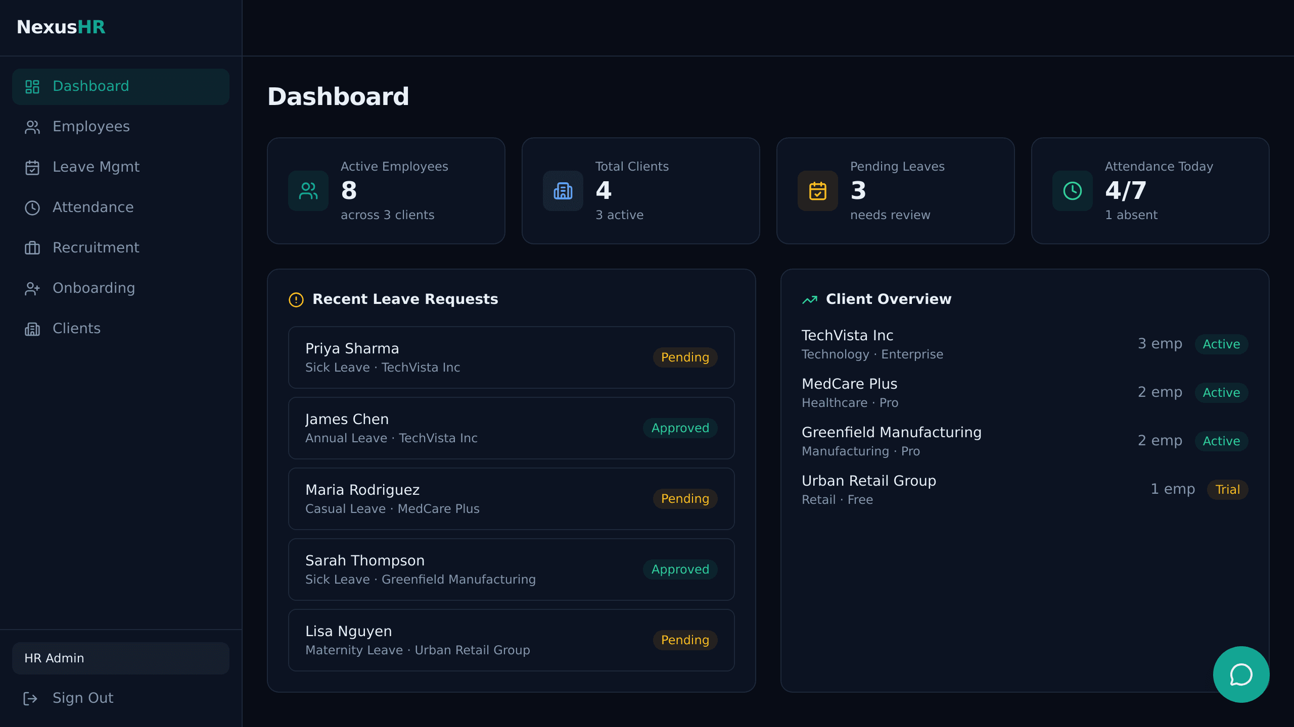 Client HRMS Portal
