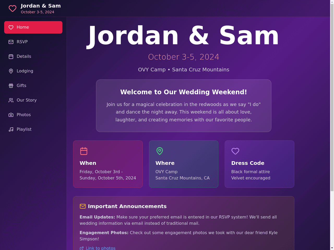 Wedding Flow Manager