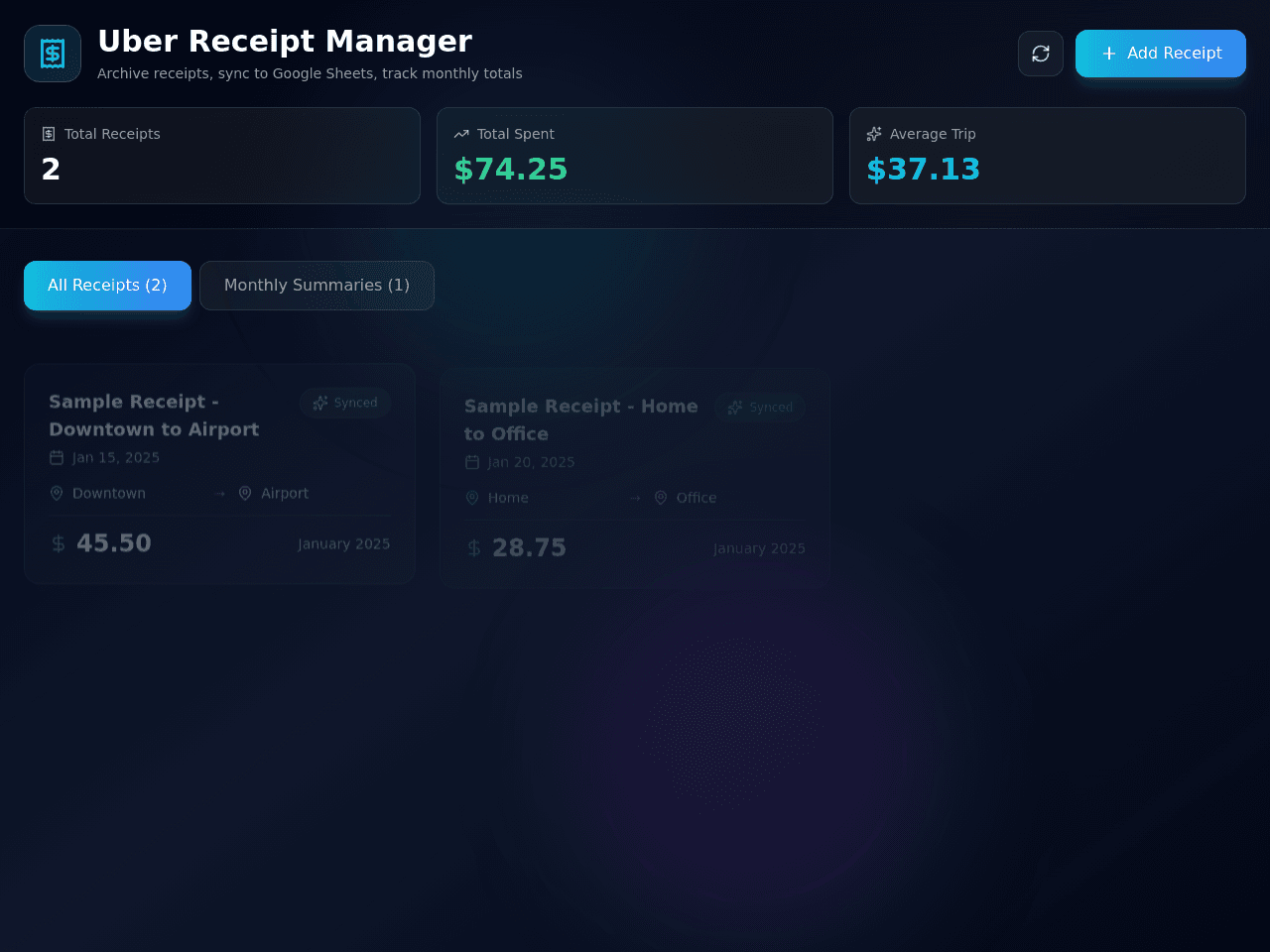 Receipt Tracker Pro