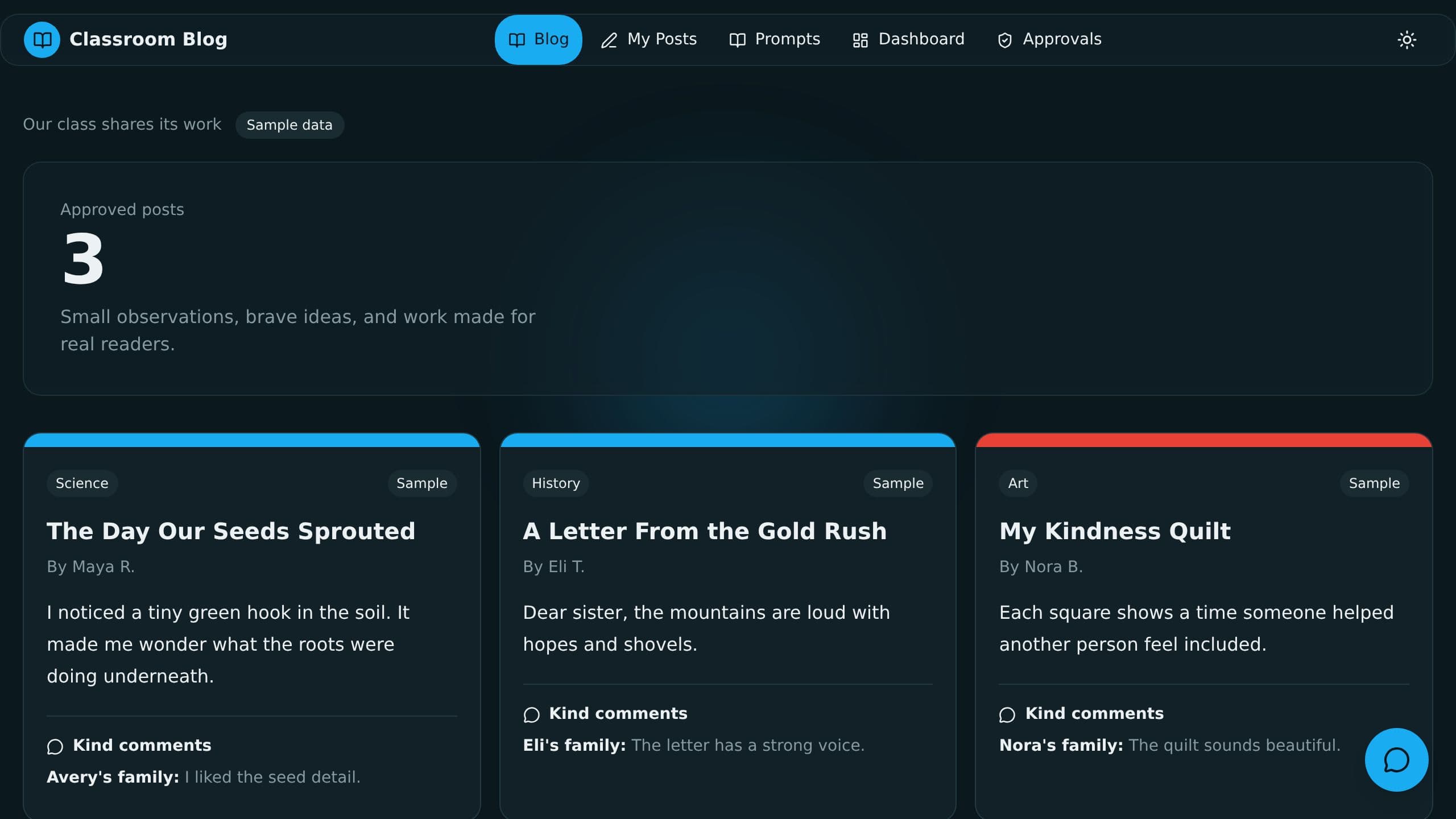 Classroom Blog preview