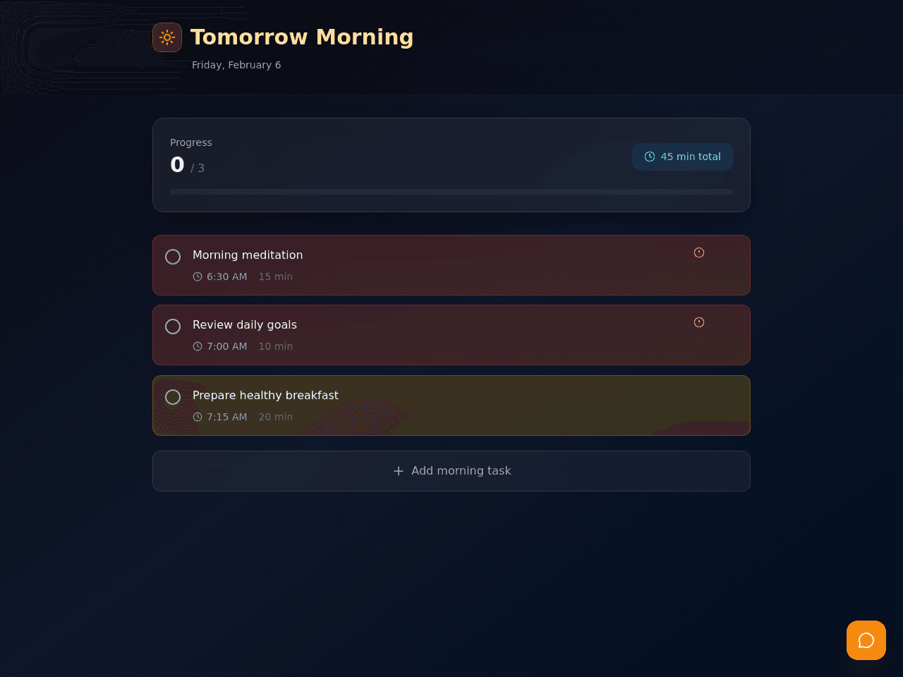 Morning Task Planner