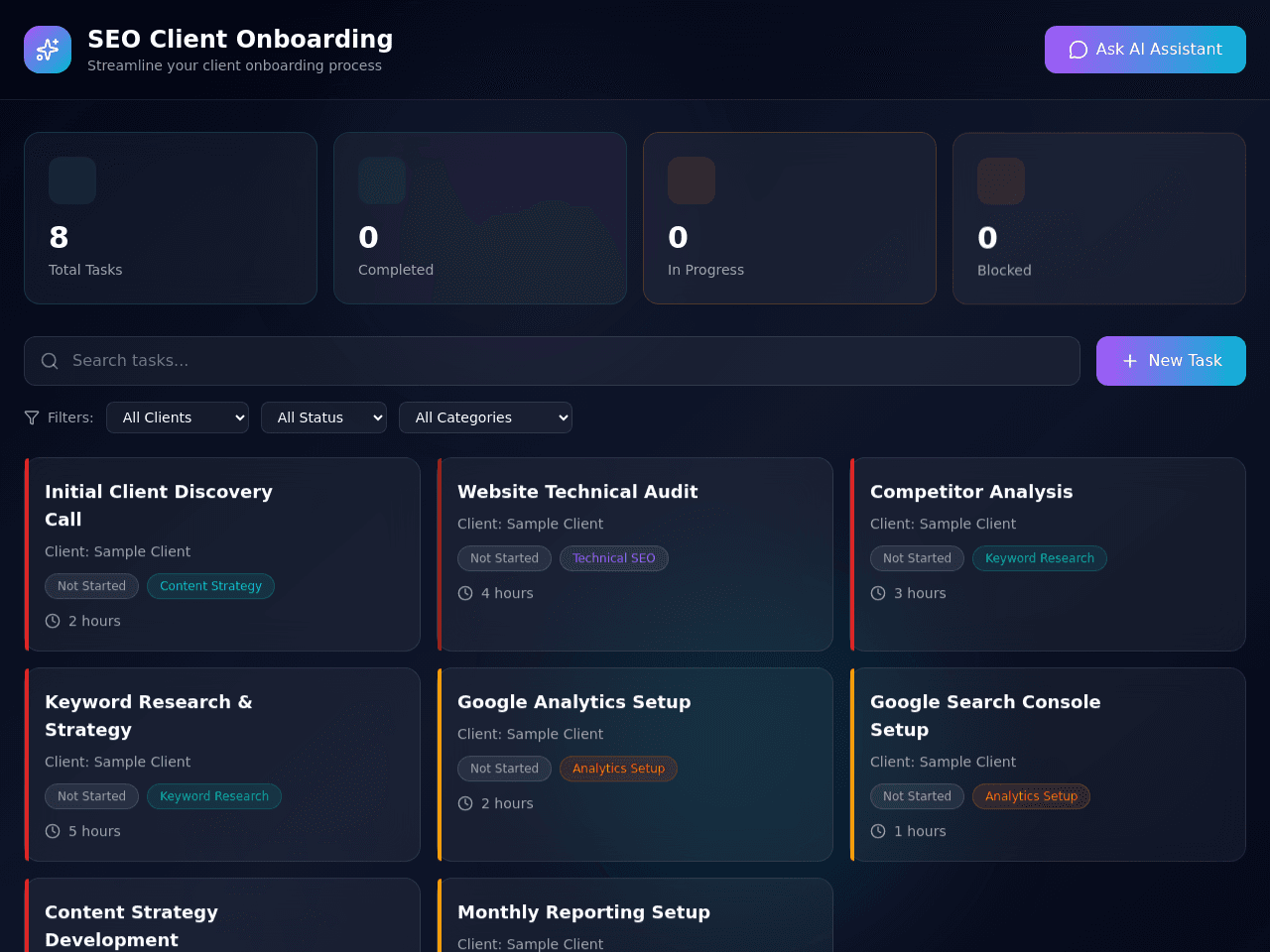 Onboarding Taskboard