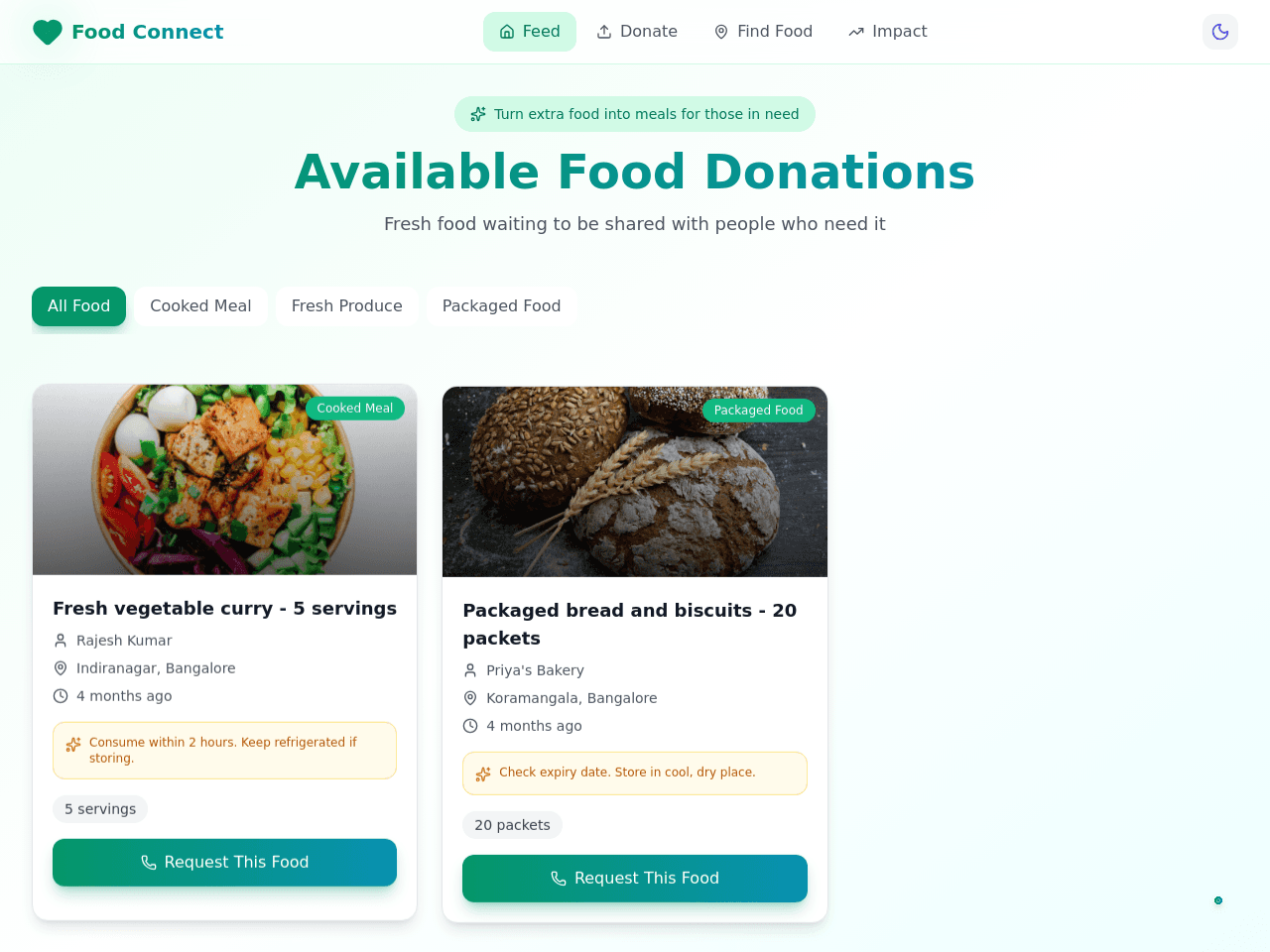 Food Share Portal