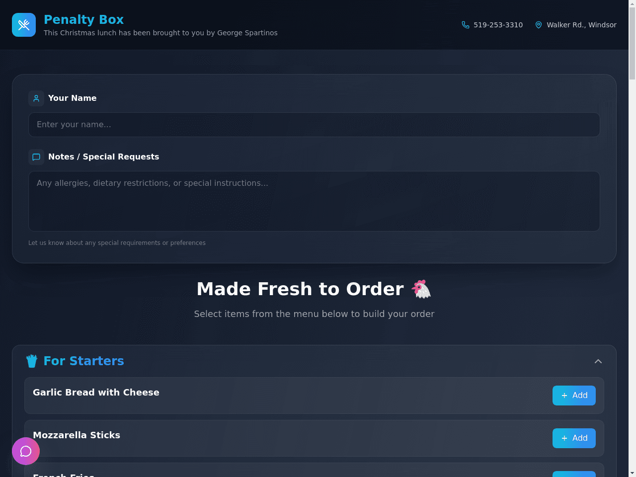 Penalty Box Portal - No Prices