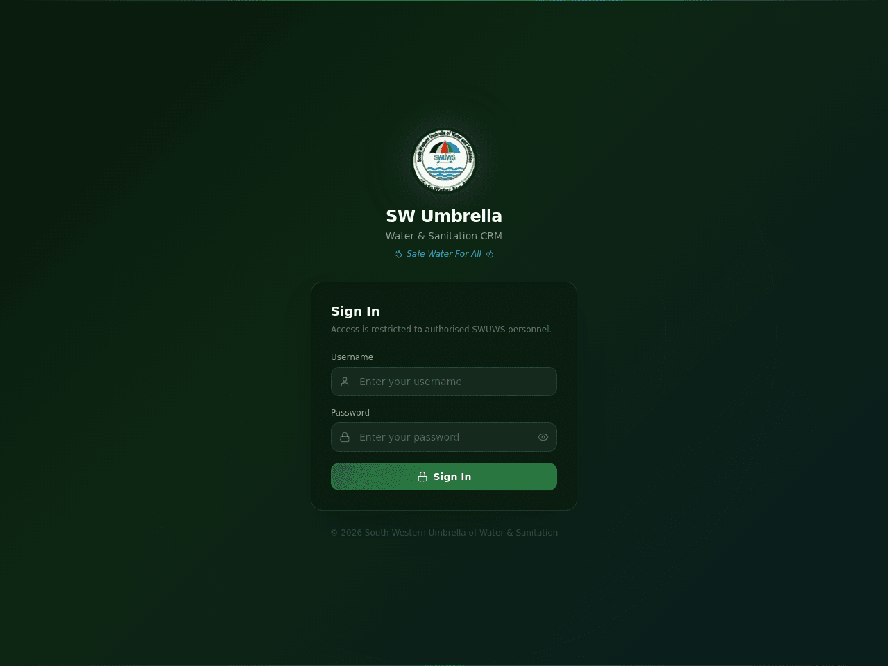 Umbrella CRM Dashboard