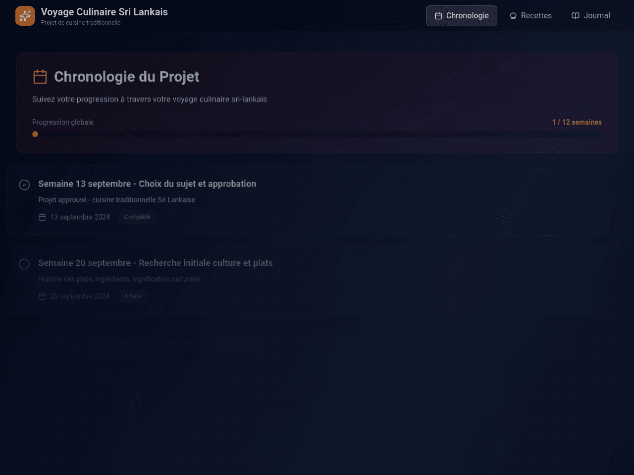 Cuisine Journey Dashboard