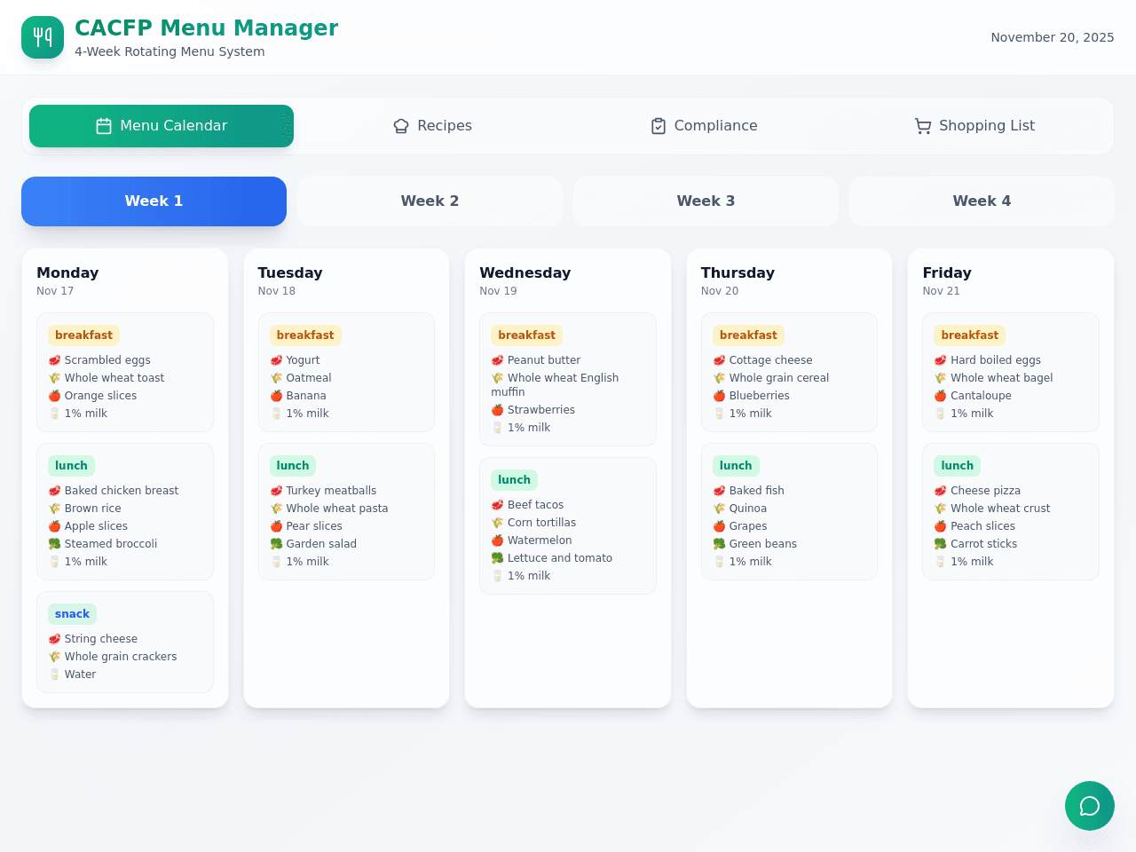 Menu Planner Pro