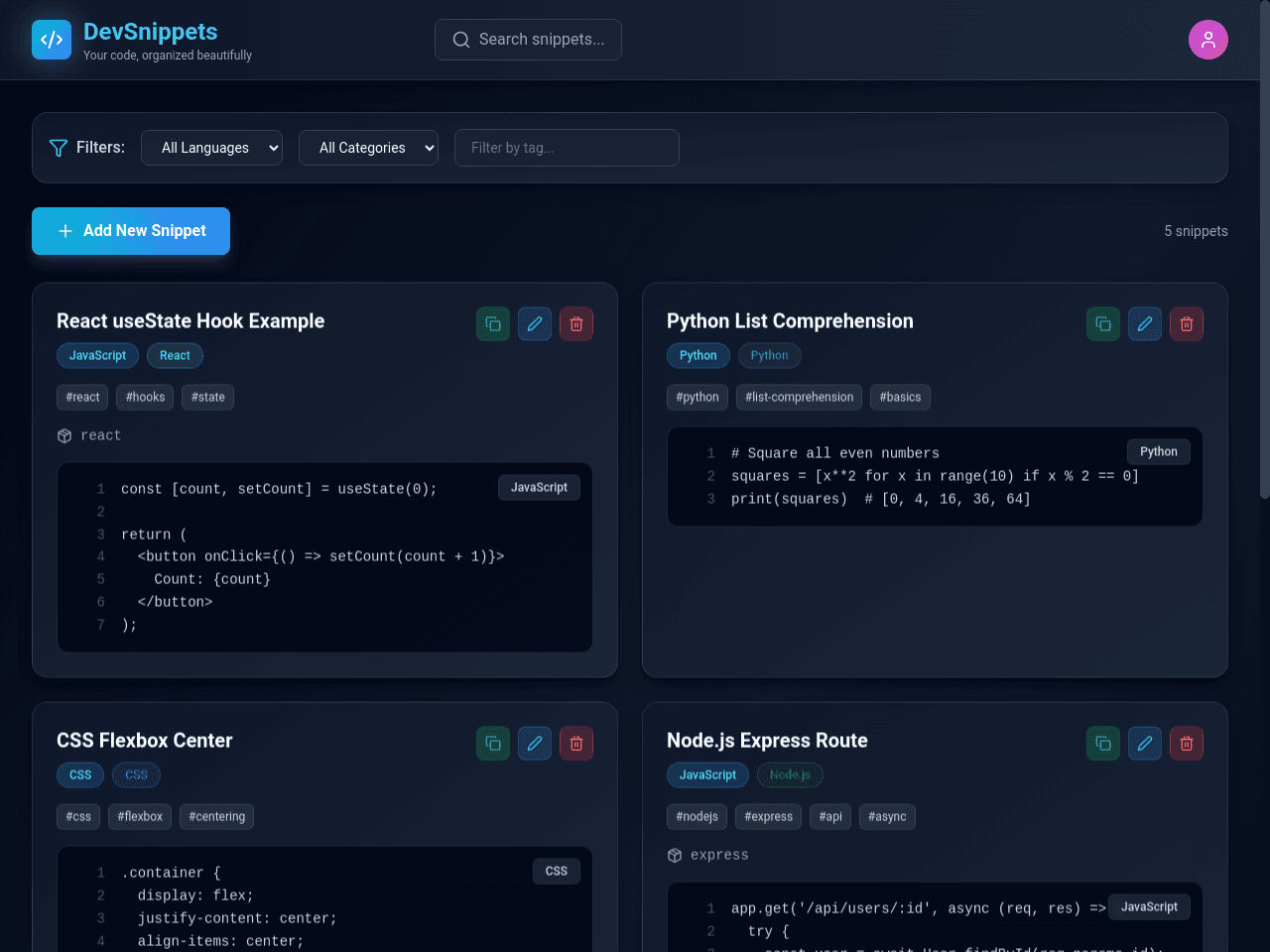 Snippet Design Studio