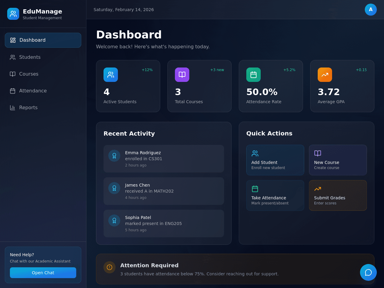 Student Manager Portal