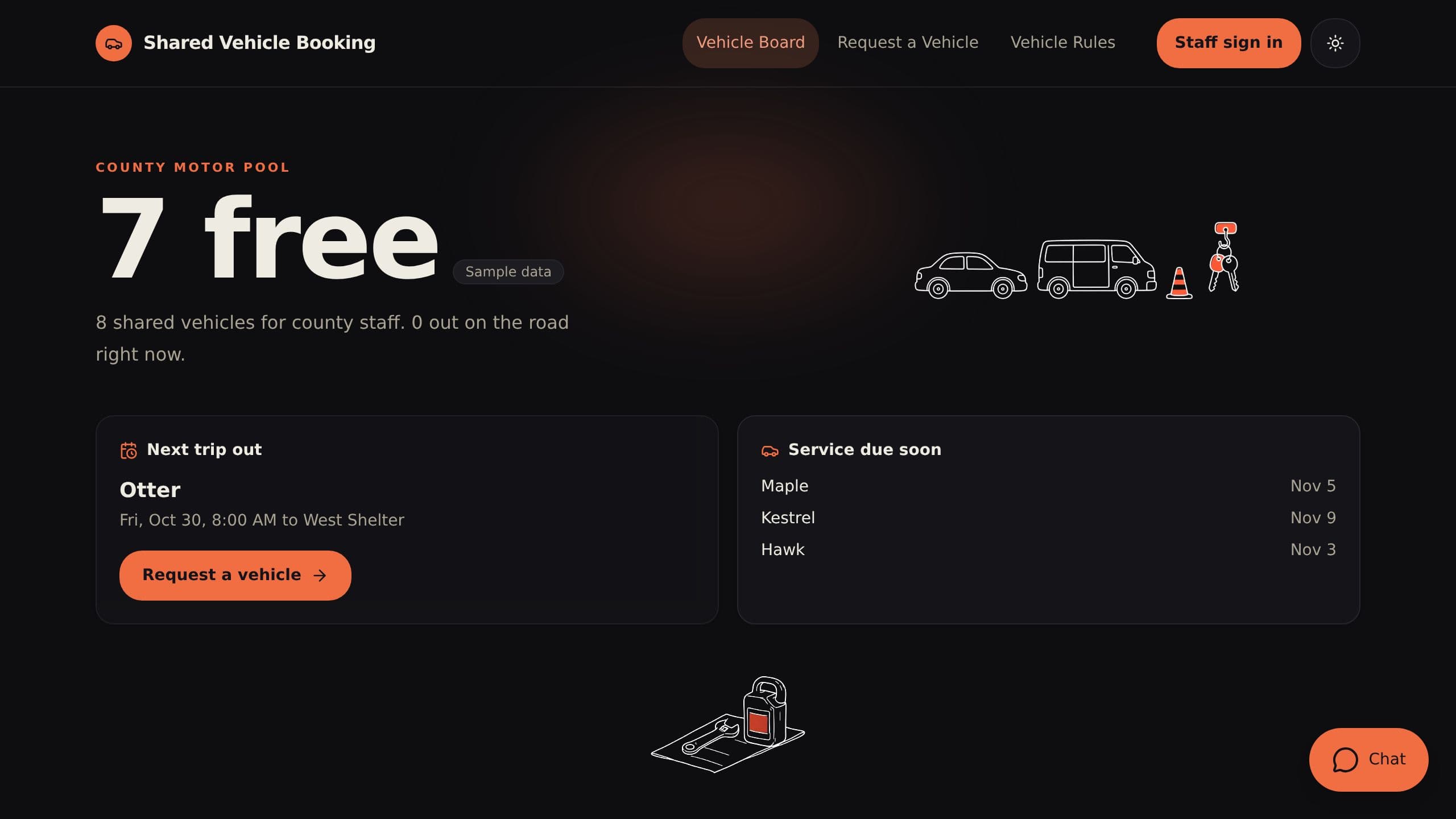 Shared Vehicle Booking preview