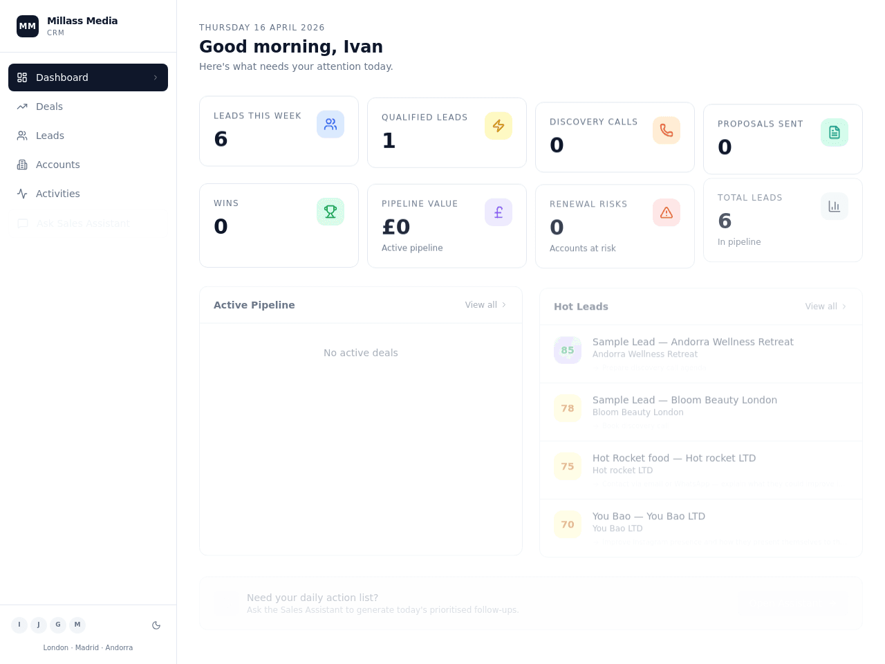 Sales Genesis Tracker