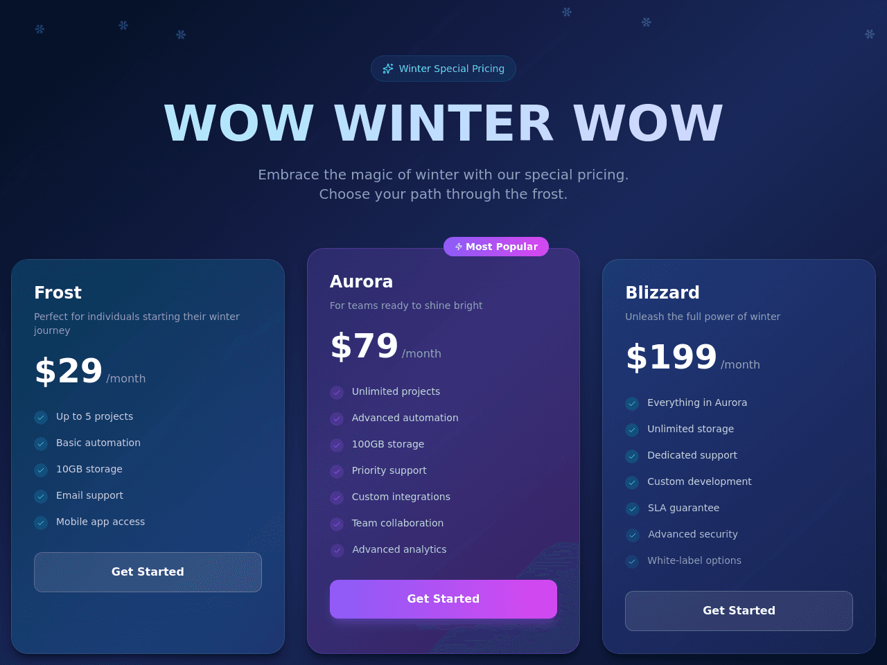 Winter Price Dashboard