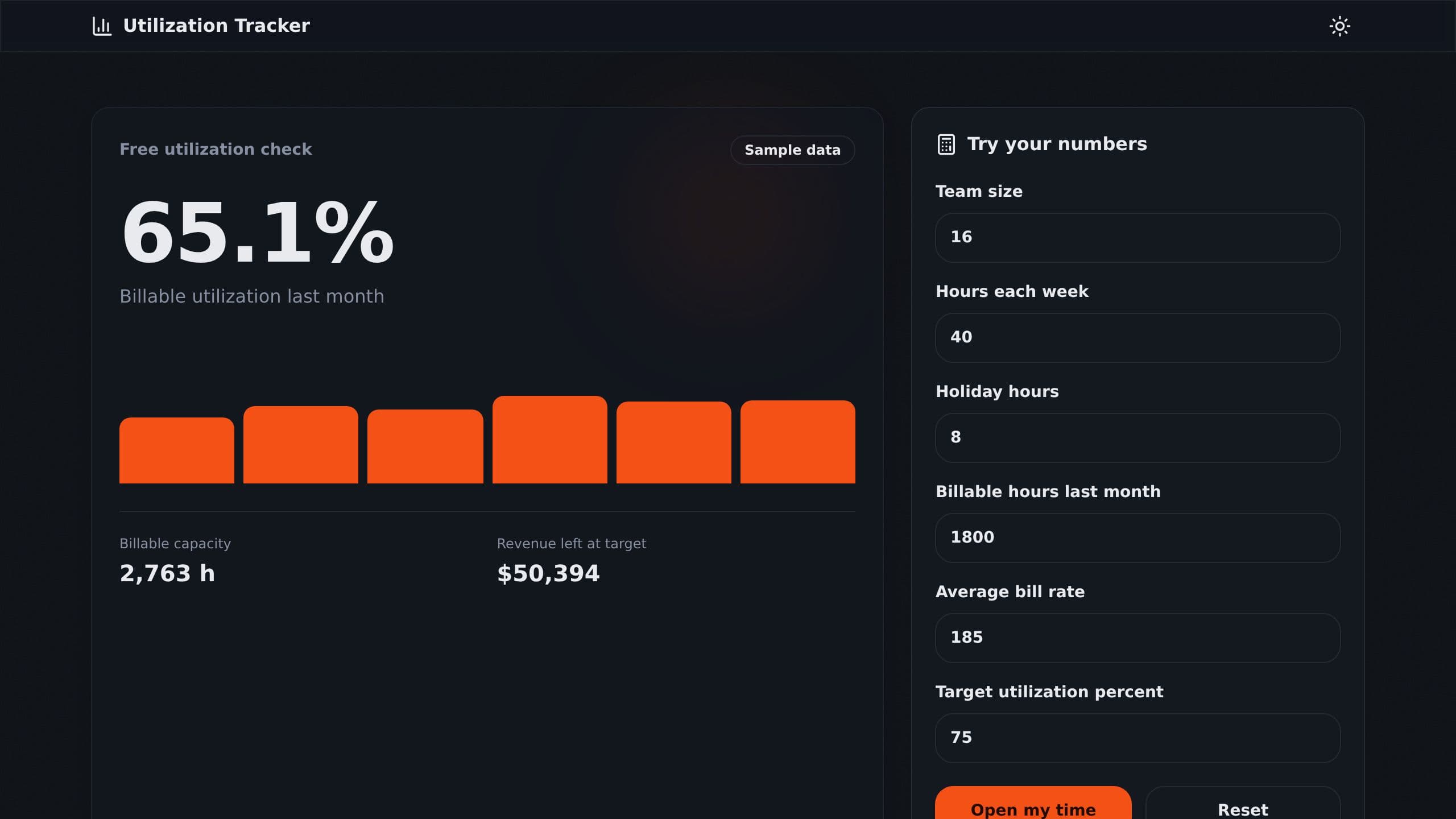 Utilization Tracker preview