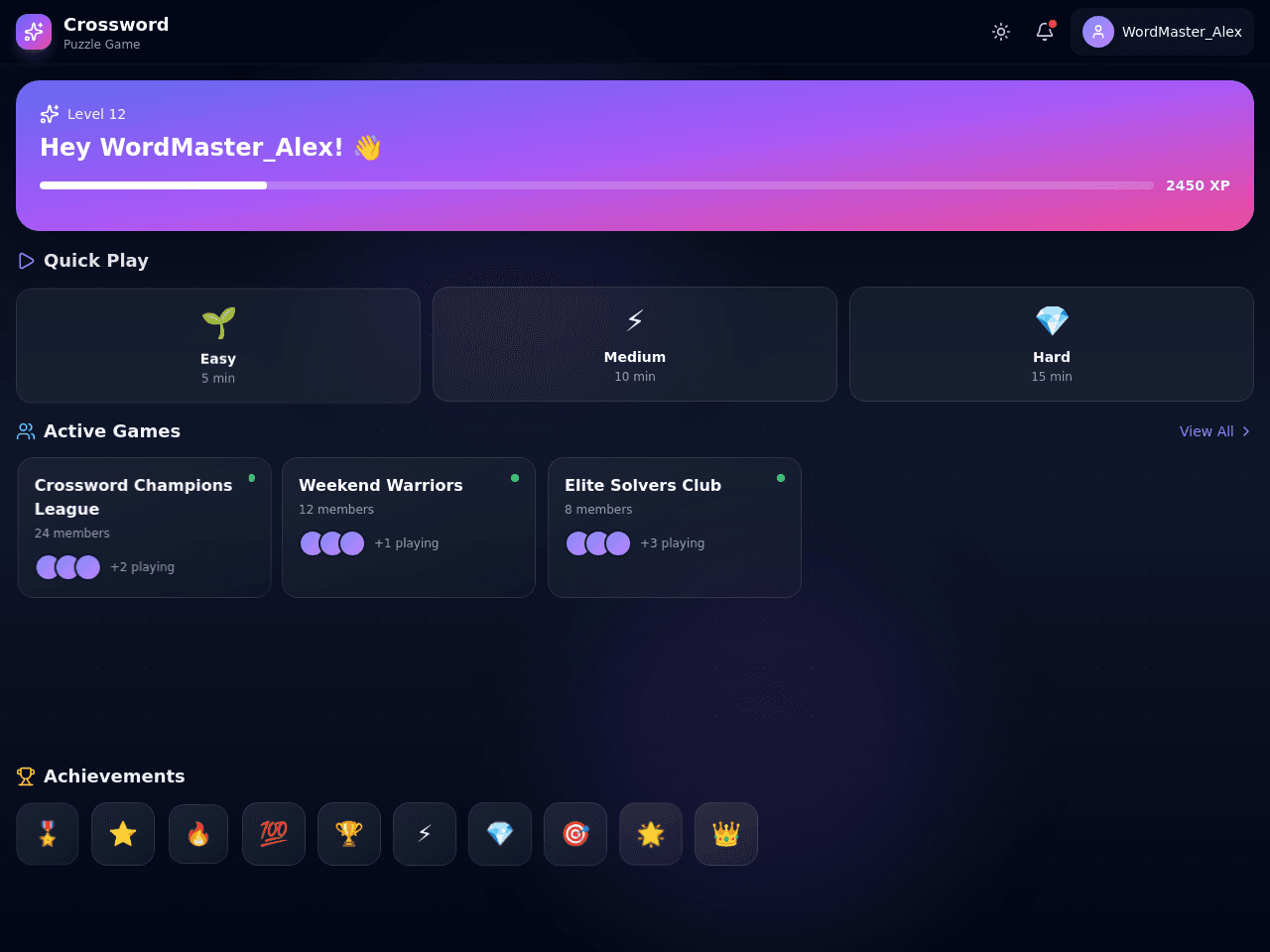 Crossword Collaboration Portal