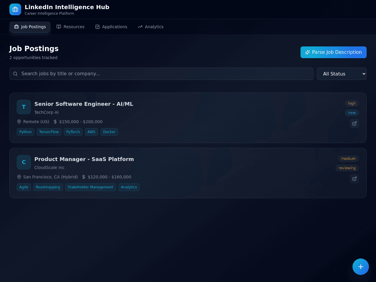 LinkedInsight Dashboard