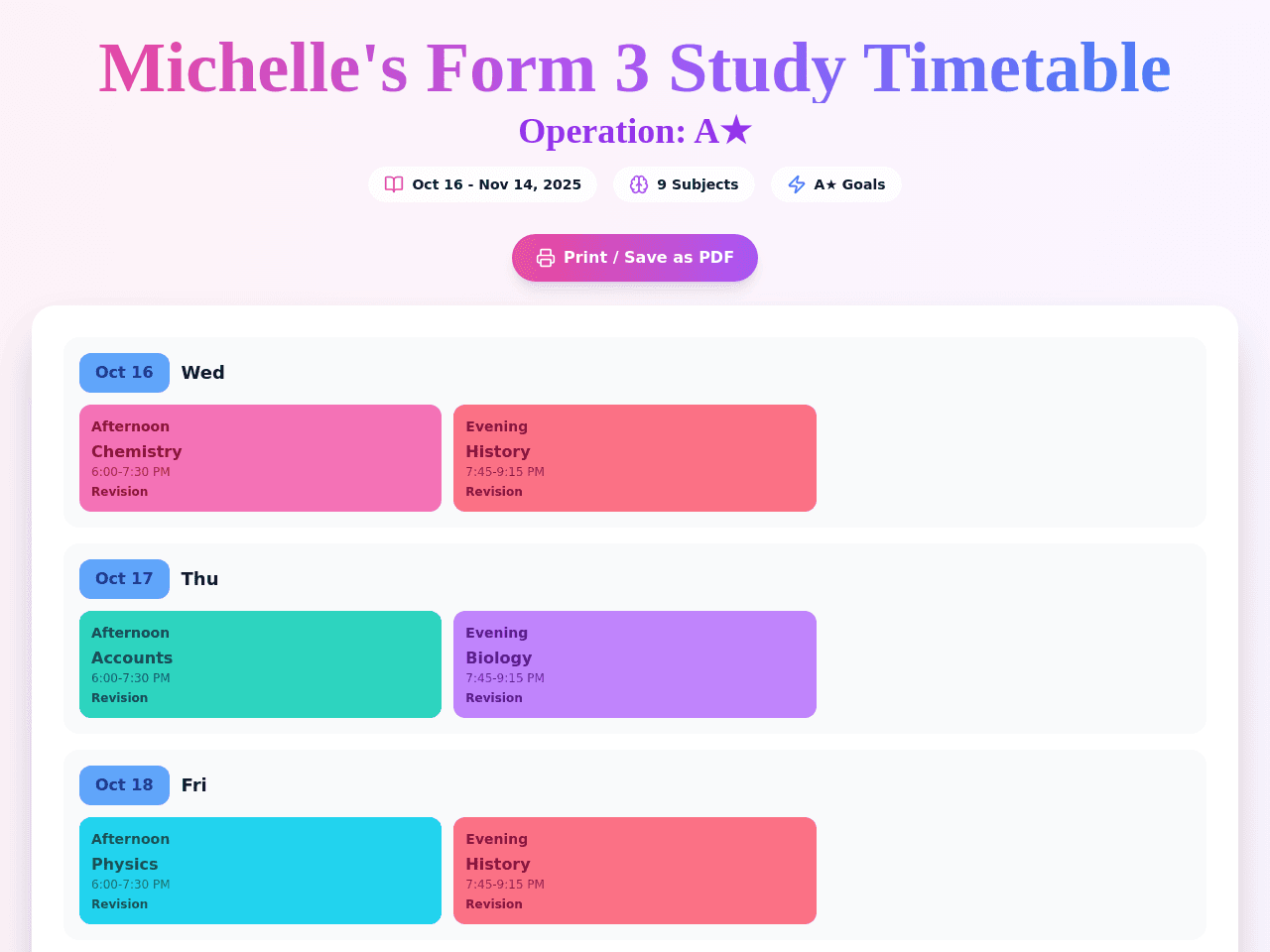 Study Planner
