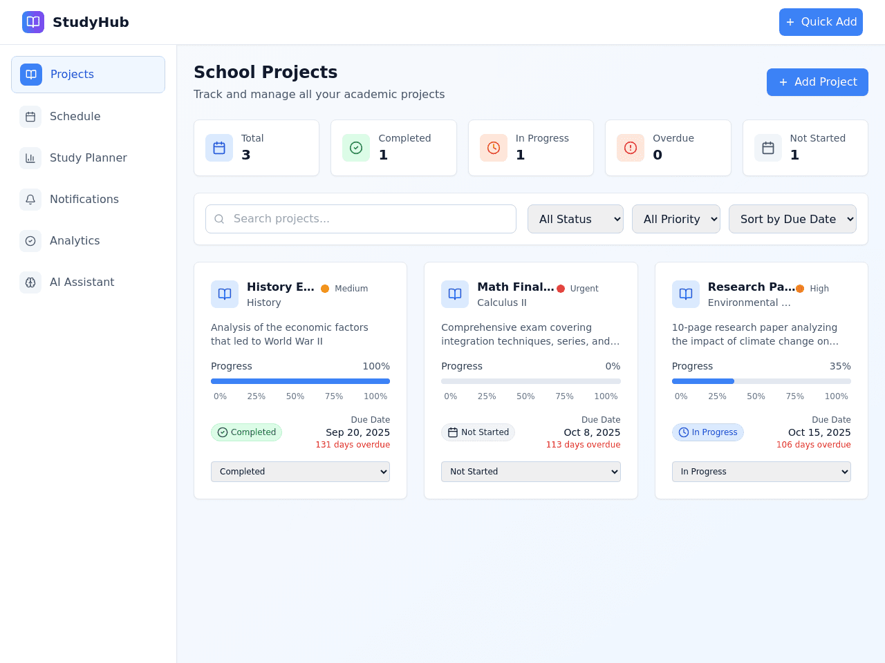 Study Tracker