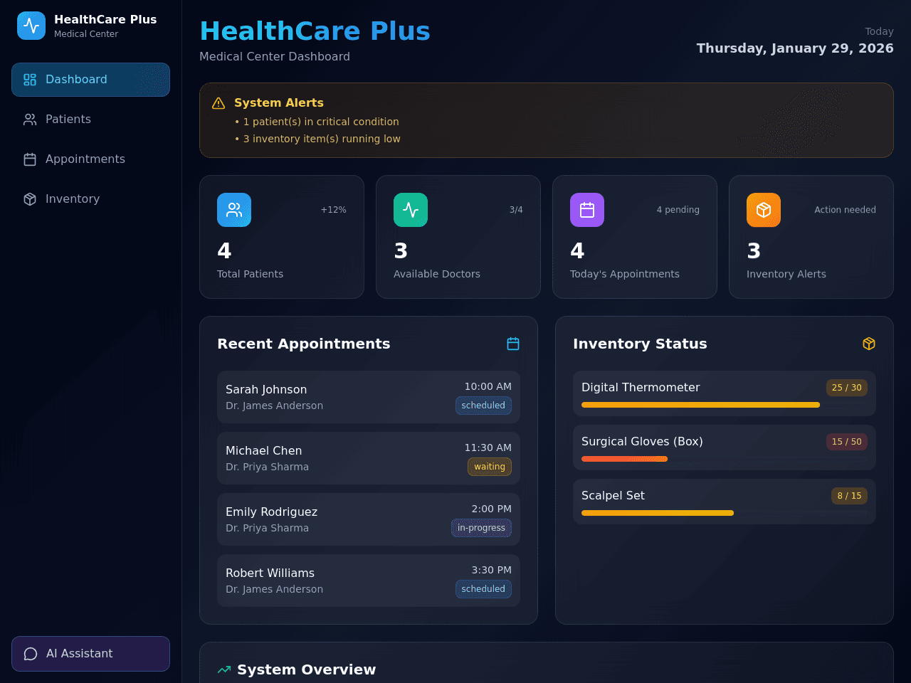 Clinic System Portal