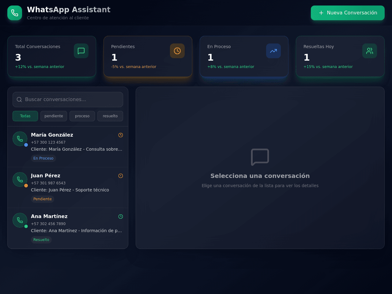 WhatsApp Agent Dashboard