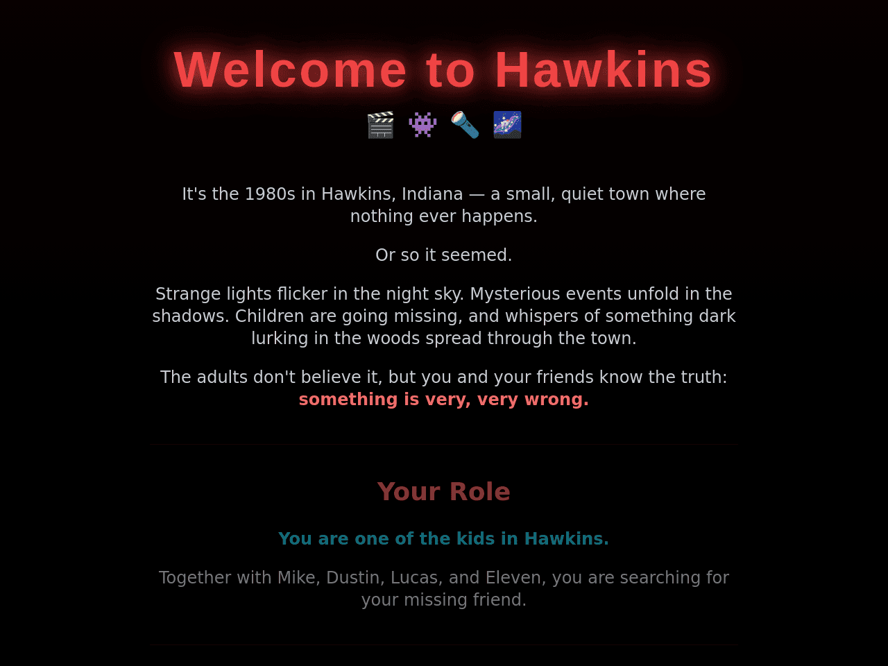 Hawkins Adventure Board