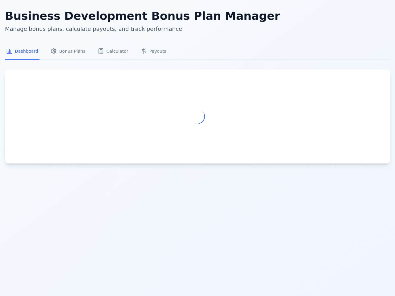 Bonus Plan Builder