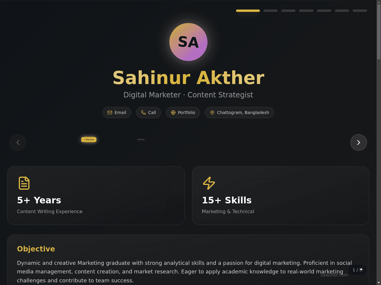 Sahinur Akther Portfolio