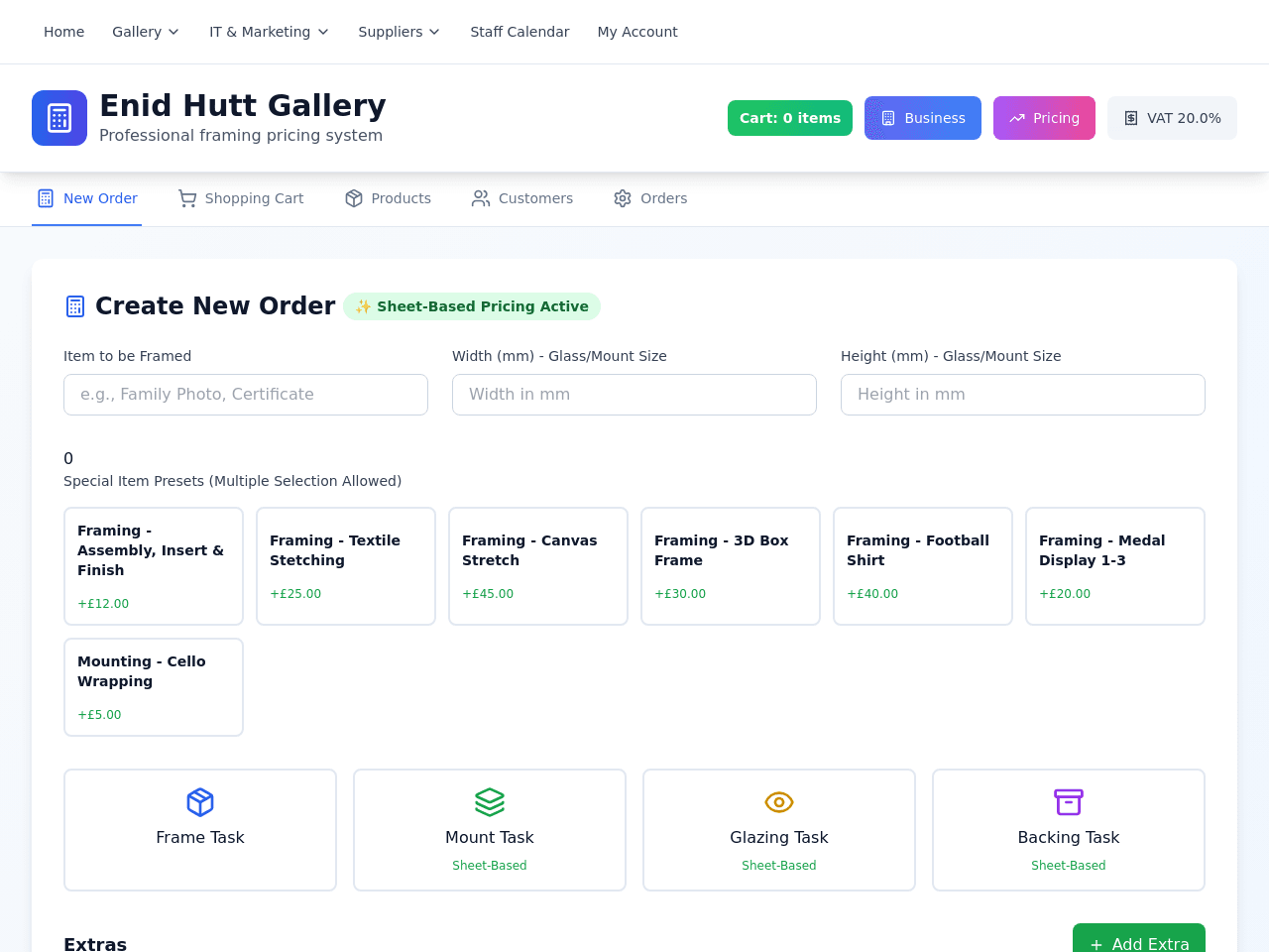 Dashboard Frame Cart Pro